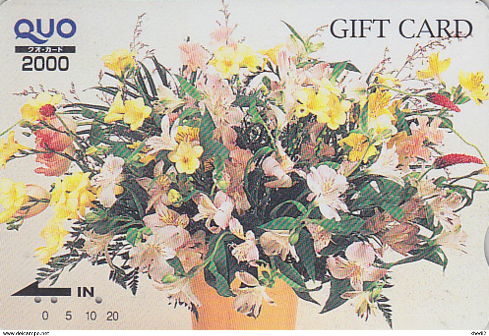 Rare Carte Prépayée Japon - FLEUR - Bouquet - FLOWER Bunch Japan Prepaid Card - Blume Quo Gift Karte - Carte Cadeau 2027 - Fleurs