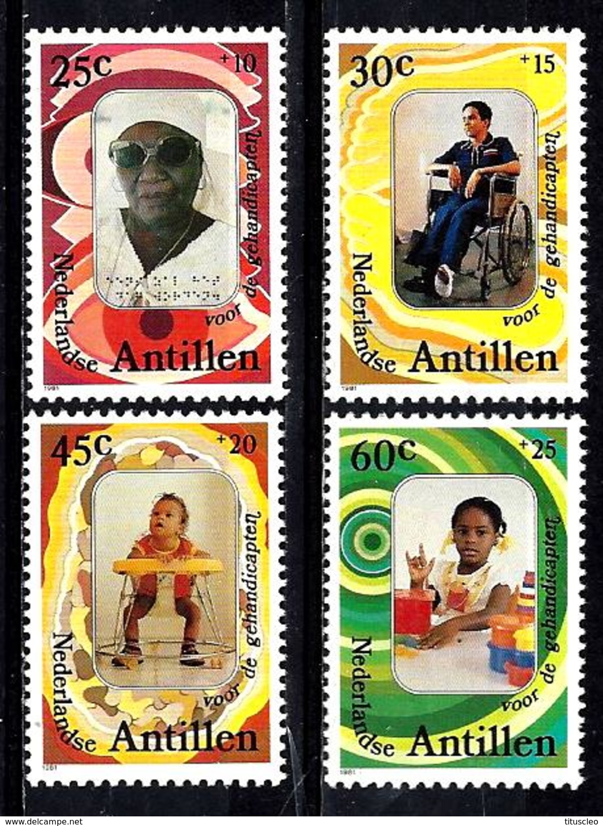 ANTILLES NEERLANDAISES 628/631**  Année Internationale Des Personnes Handicapées - Antille