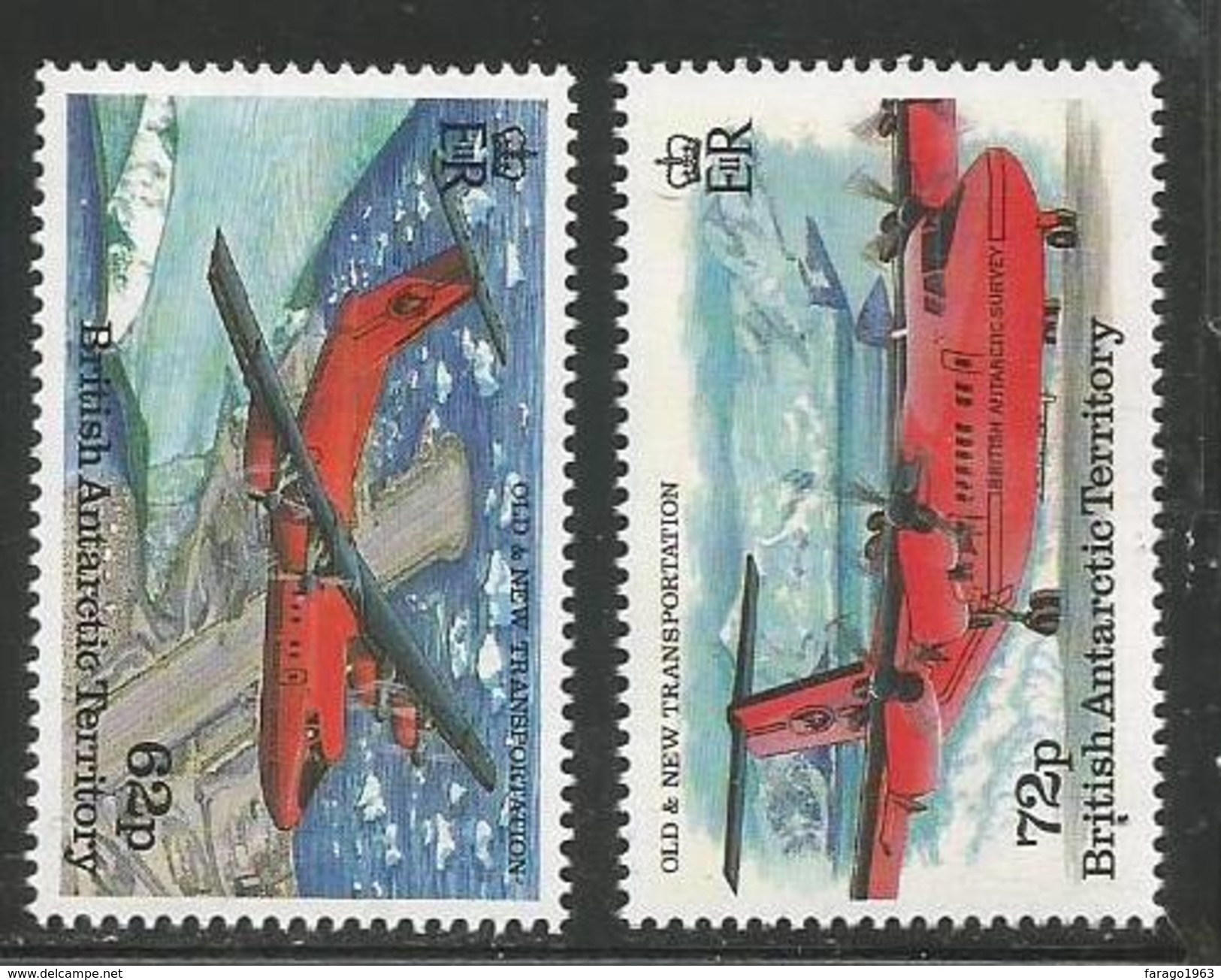 1994 British Antarctic Territories Transport Dos Planes  Complete Set Of 6 MNH - Ungebraucht