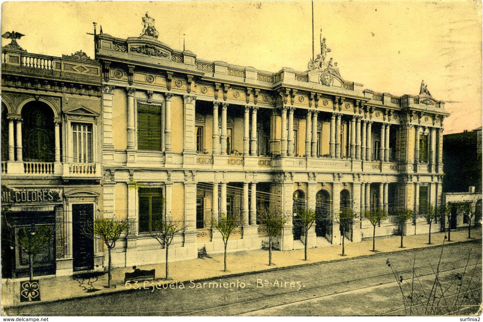 ARGENTINA - BUENOS AIRES - ESCUELA SARMIENTO (SCHOOL) 1912  Arg161 - Argentina