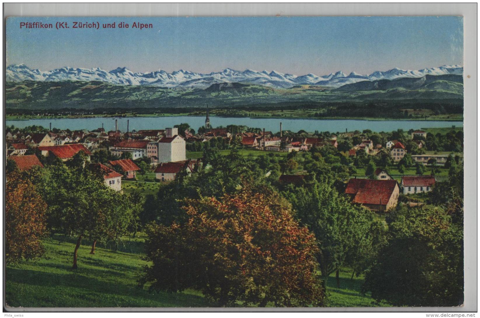 Pfäffikon (Zürich) Und Die Alpen - Photoglob No. G 03317 - Pfäffikon
