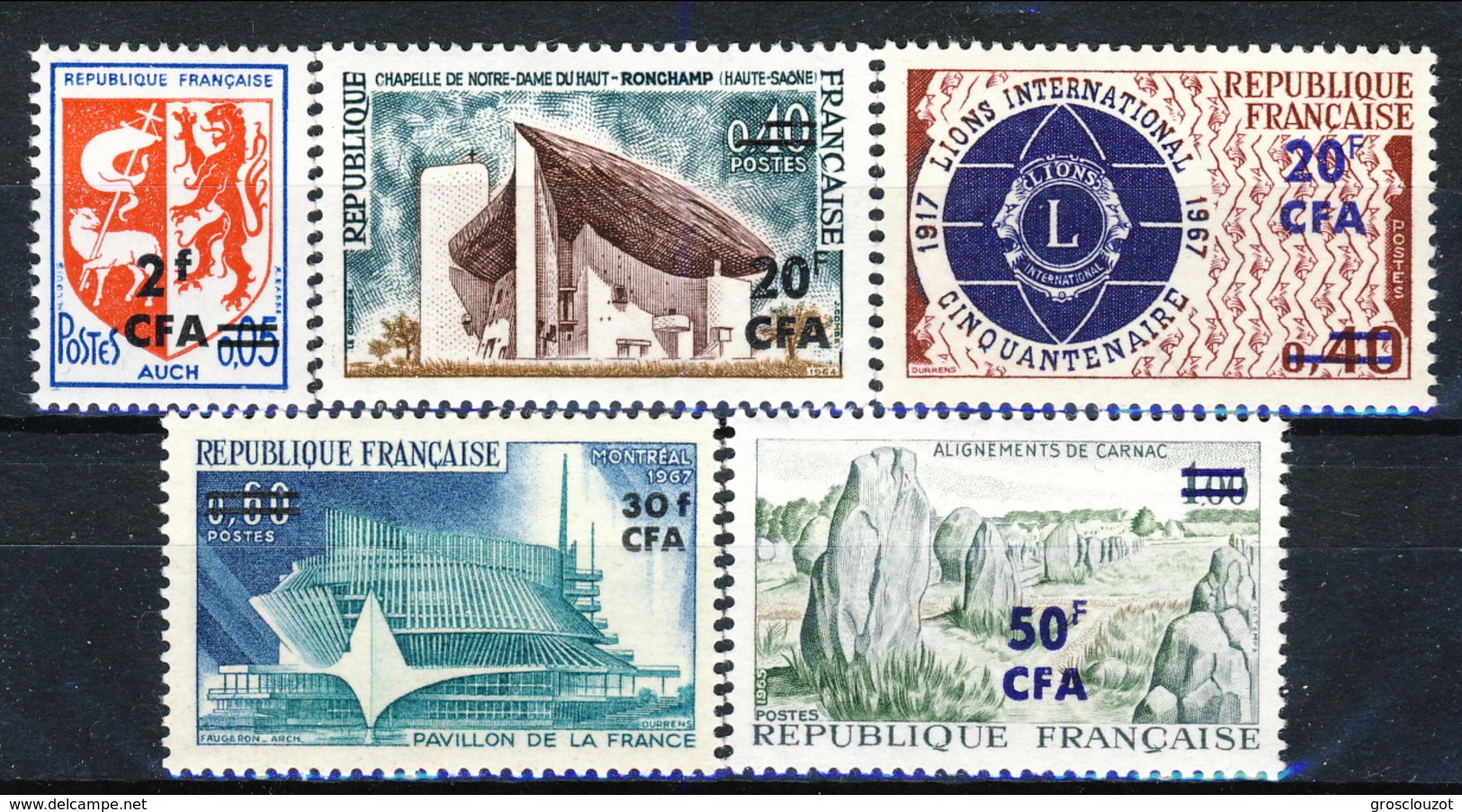 Reunion 1967 - 68 Serie N. 373-377 MNH Cat. &euro; 10.50 - Nuovi