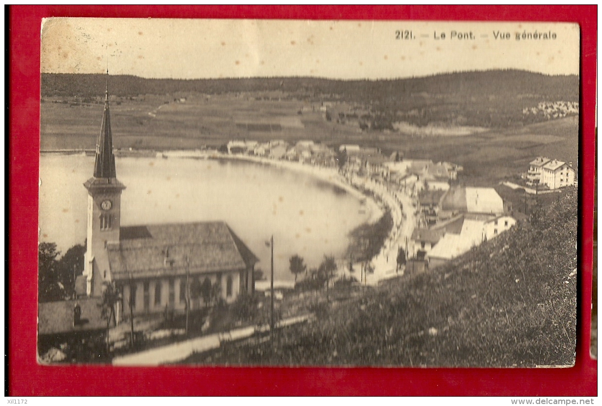 PRP-20  Le Pont Vallée De Joux . Cachet Train Régional Brassus-Vallorbe 1909 - Orbe