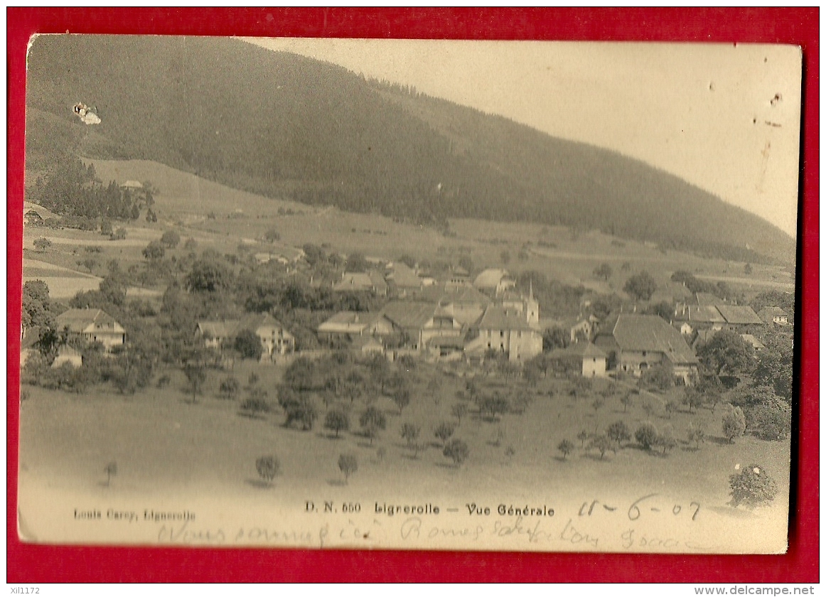 PRP-26  Lignerolle Jura-Nord-Vaudois. Cachet 1907 - Lignerolle