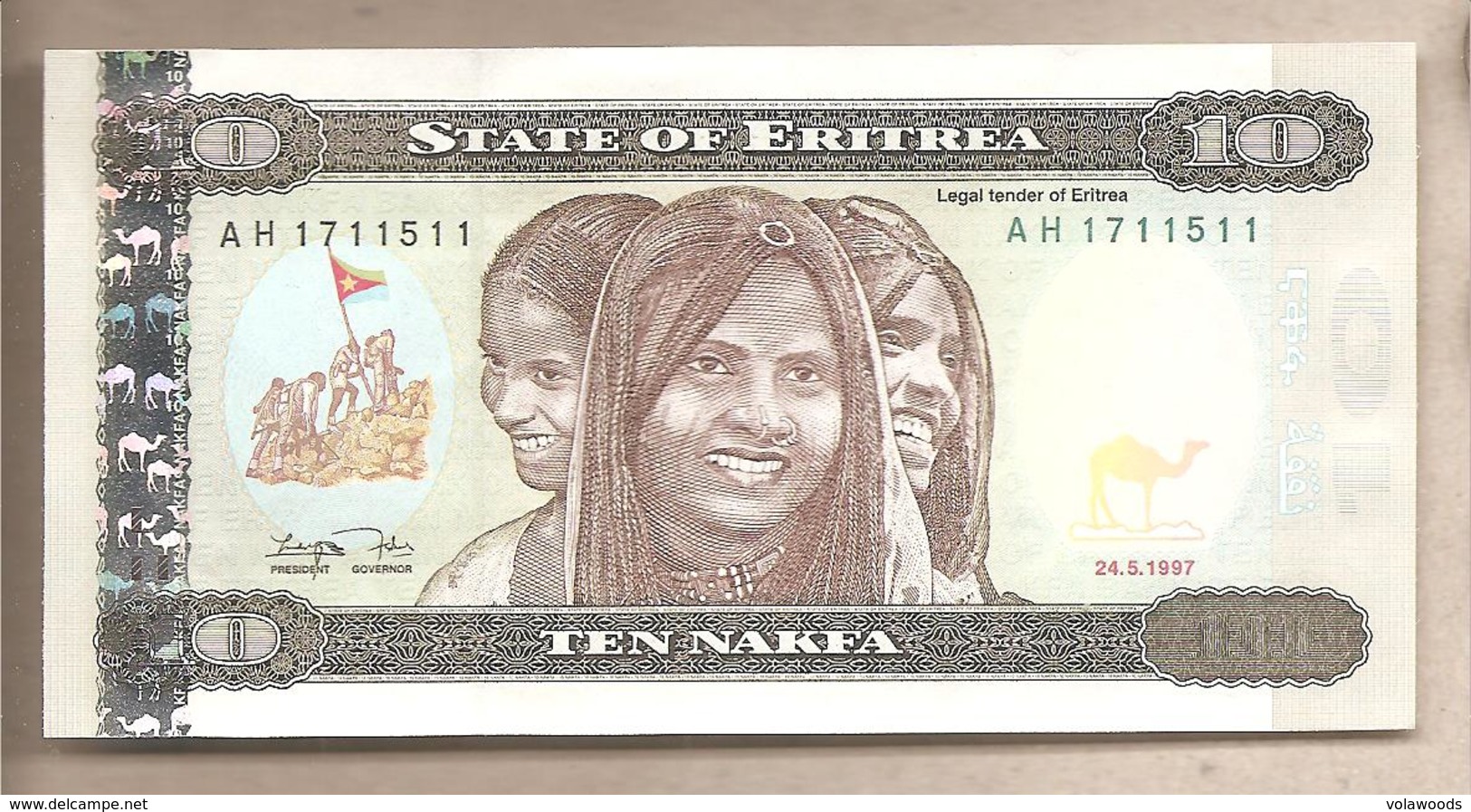 Eritrea - Banconota Non Circolata Fds Da 10 Nakfa P-3 - 1997 #18 - Erythrée