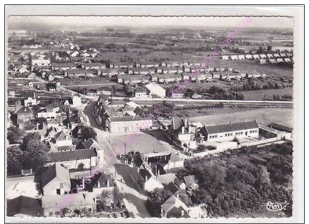 CPSM 62330 MOLINGHEM Vue Générale Aérienne Mairie Gare Groupe Scolaire Edt CIM - Autres & Non Classés