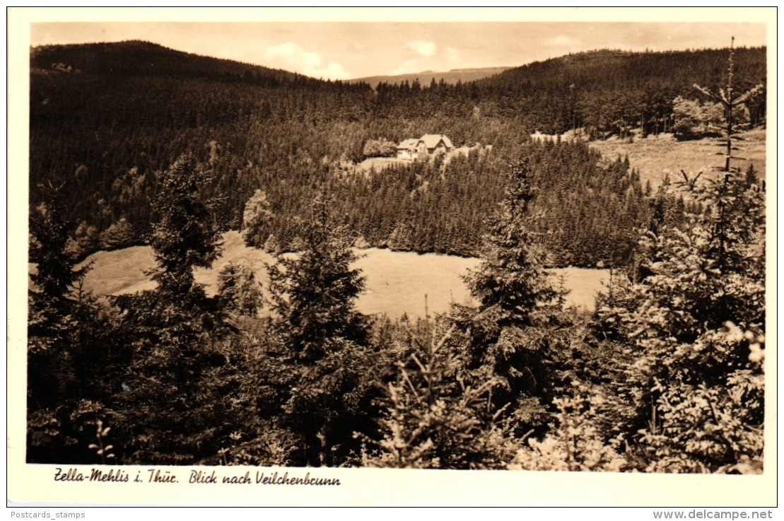 Zella-Mehlis, Blick Nach Veilchenbrunn, Ca. 40er Jahre - Zella-Mehlis