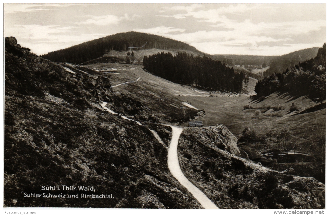 Suhl / Thüringer Wald, Suhler Schweiz Und Rimbachtal, 1937, Mit Sonderstempel Von Suhl - Suhl