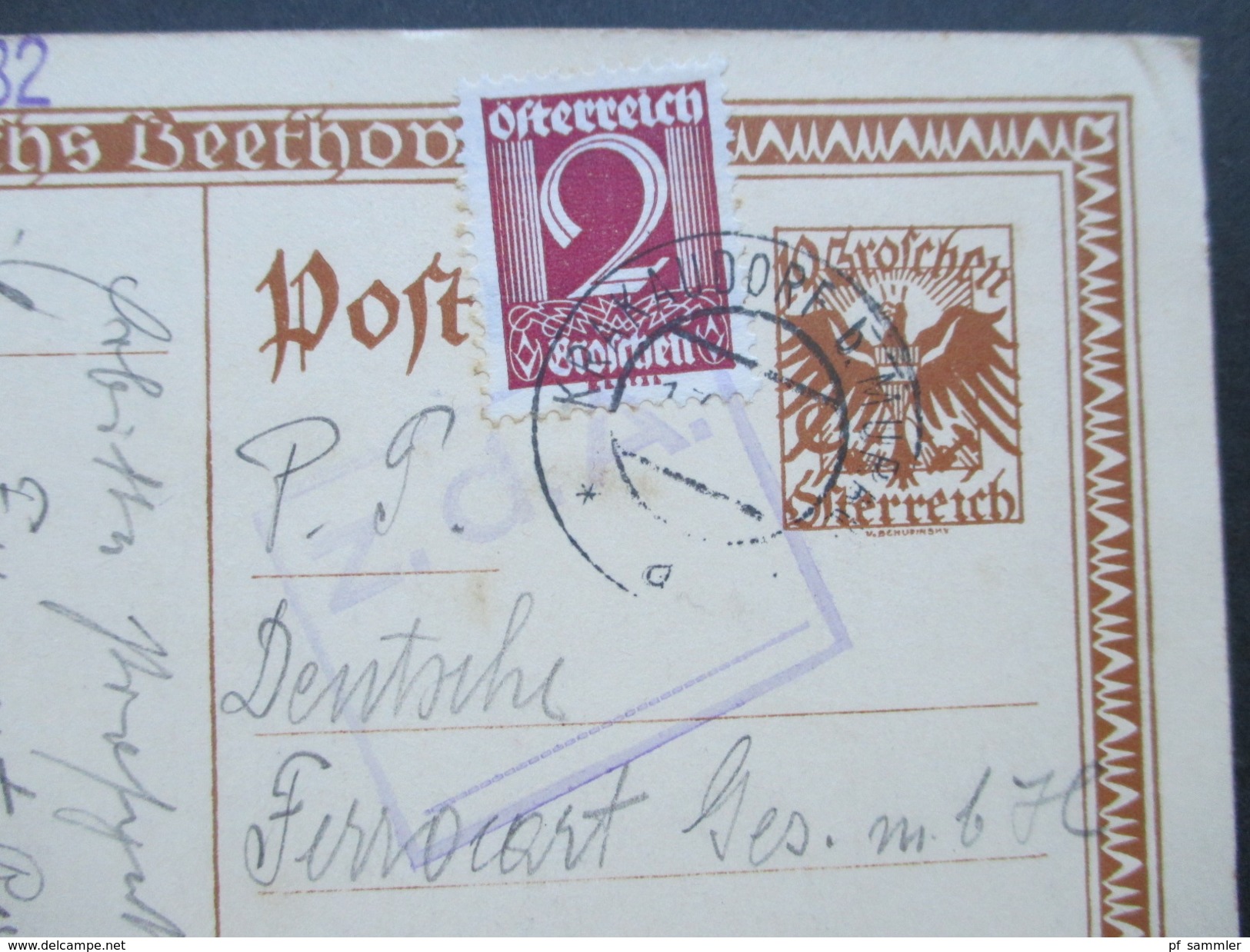 Österreich 1927 / 1932 Ganzsache P 275 Beethoven Mit Zusatzfrankatur Nach Berlin. Z.d.A. Kastenstempel - Covers & Documents