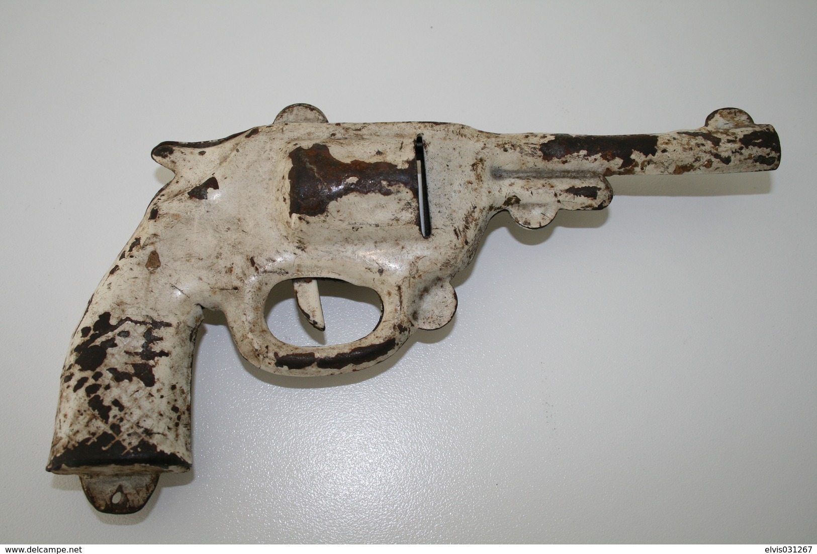 Vintage TOY GUN :  BUFFALO - L=20cm - 1930s - Keywords : Cap - Cork Gun - Rifle - Revolver - Pistol - Tin - Decorative Weapons