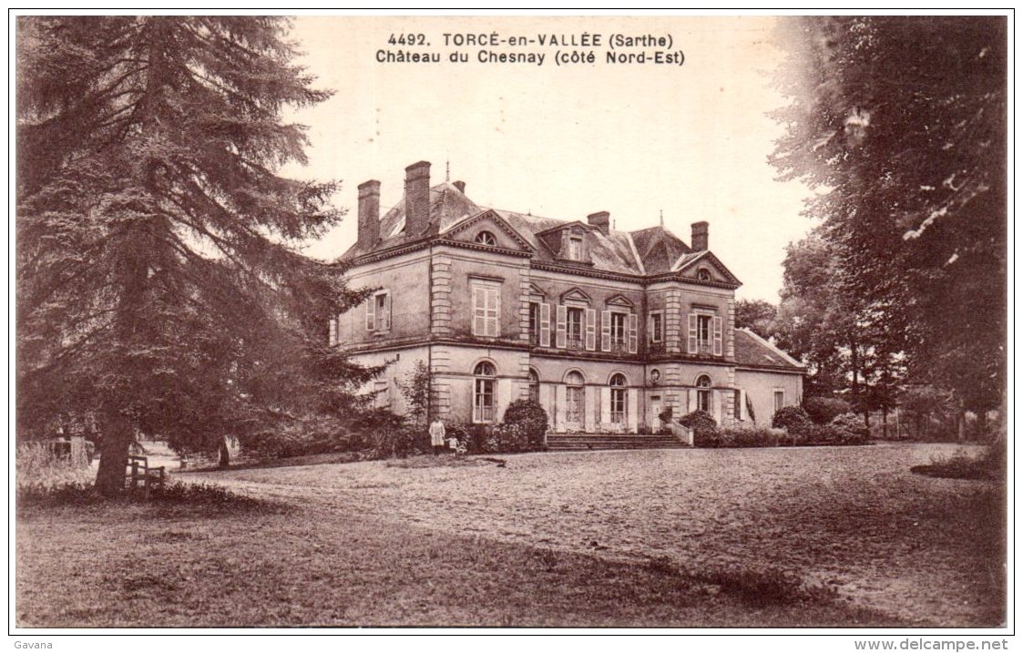 72 TORCE-en-VALLEE - Chateau De Chesnay (coté Nord-Est)  (Recto/Verso) - Autres & Non Classés