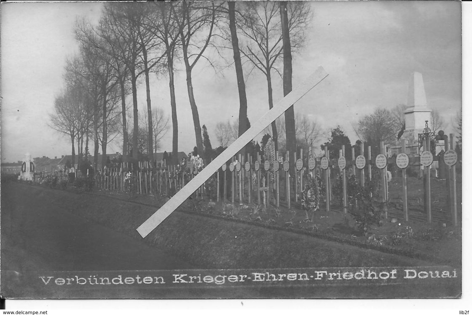 Nord Pas De Calais 1917 Cimetière Militaire Allemand à Douai 1 Carte Photo 1914-1918 14-18 Ww1 - War, Military