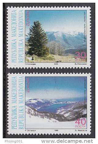 Macedonia 1999 Europa CEPT, National Parks, Set MNH - Macédoine Du Nord