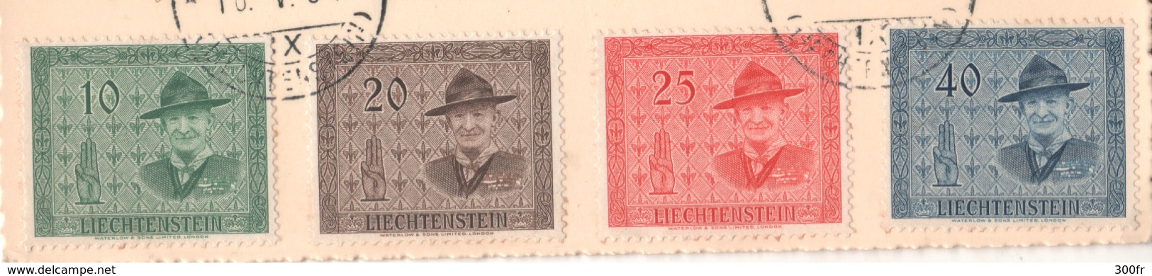 CM LIECHTENSTEIN XIV INTERNATIONAL SCOUT CONFERENCE VADUZ 1953 - Lettres & Documents