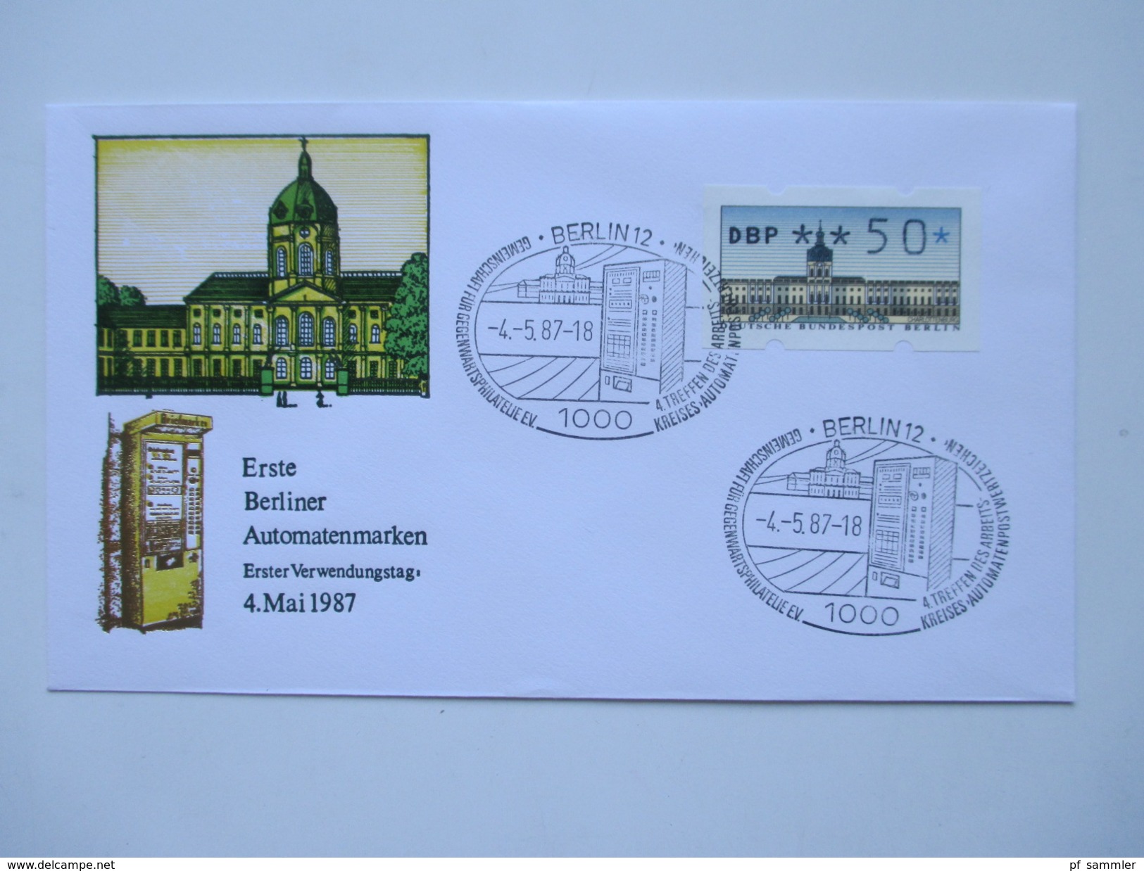 Berlin 1987 Automatenmarken / ATM 19 Belege / FDC verschiedene Stufen teils zusammen mit BRD ATM. Interessant??!!