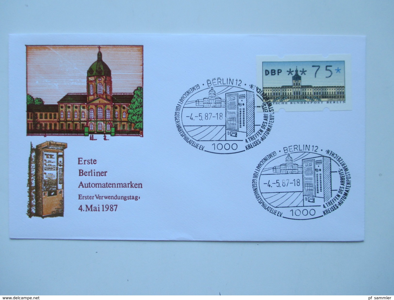 Berlin 1987 Automatenmarken / ATM 19 Belege / FDC verschiedene Stufen teils zusammen mit BRD ATM. Interessant??!!