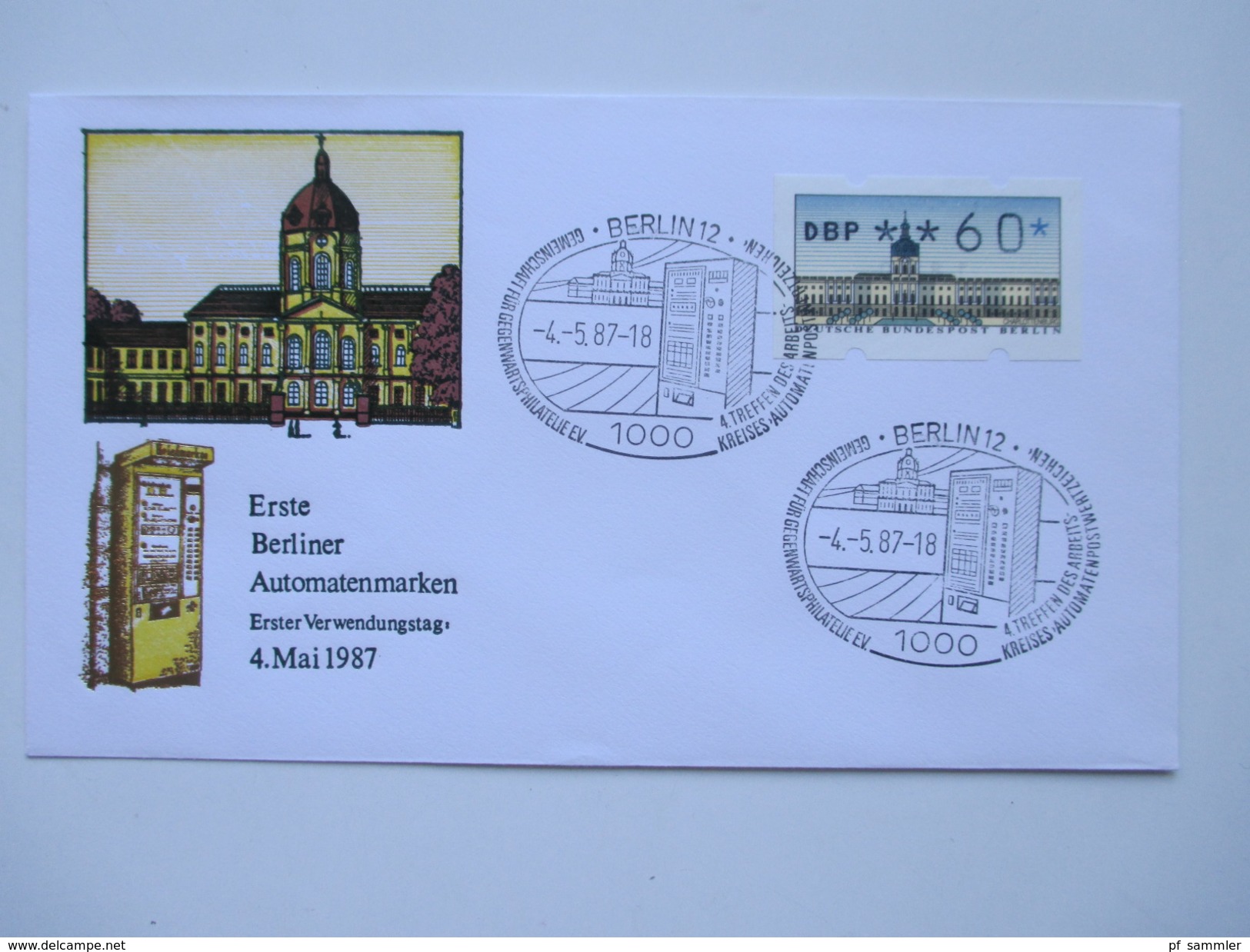 Berlin 1987 Automatenmarken / ATM 19 Belege / FDC verschiedene Stufen teils zusammen mit BRD ATM. Interessant??!!