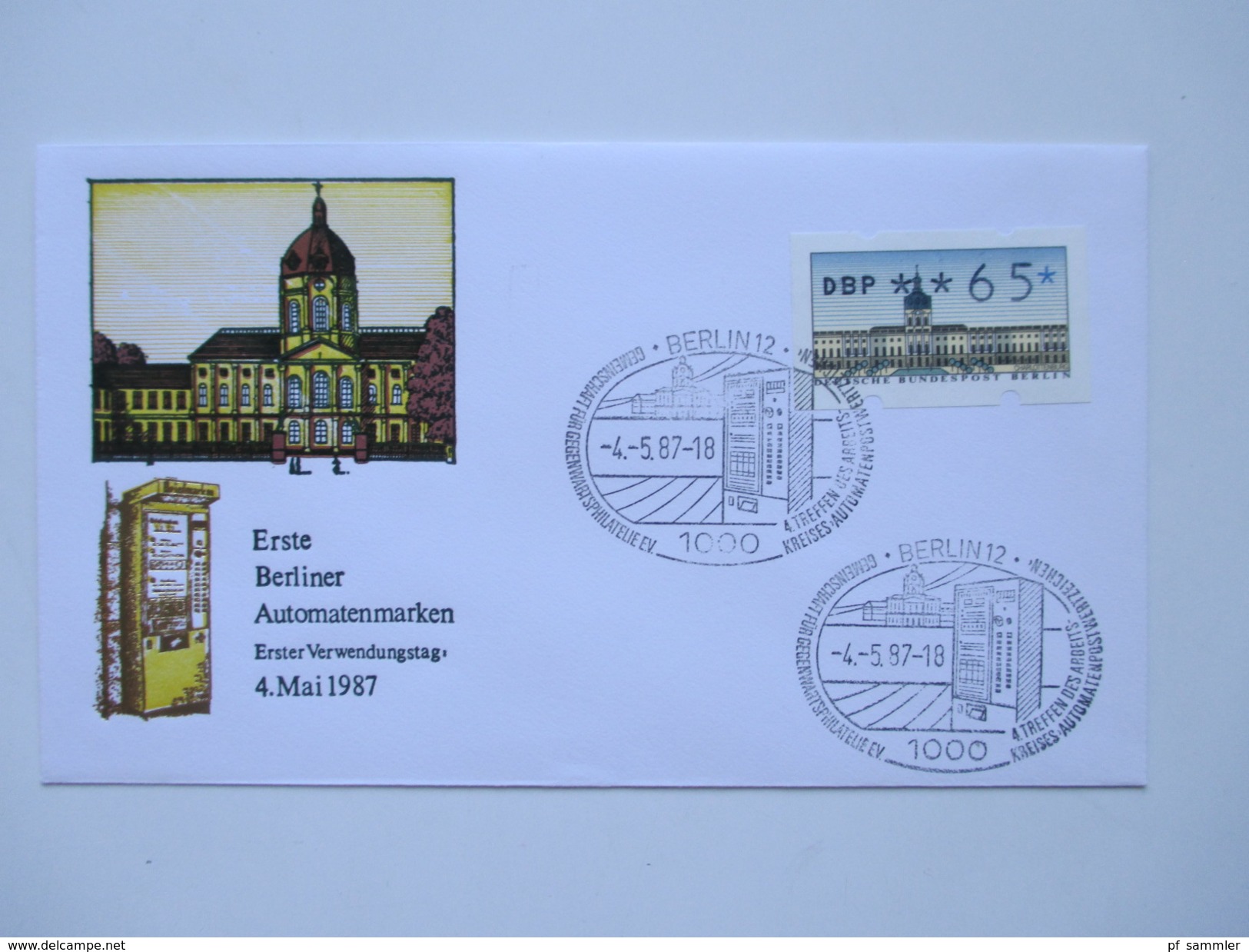 Berlin 1987 Automatenmarken / ATM 19 Belege / FDC verschiedene Stufen teils zusammen mit BRD ATM. Interessant??!!