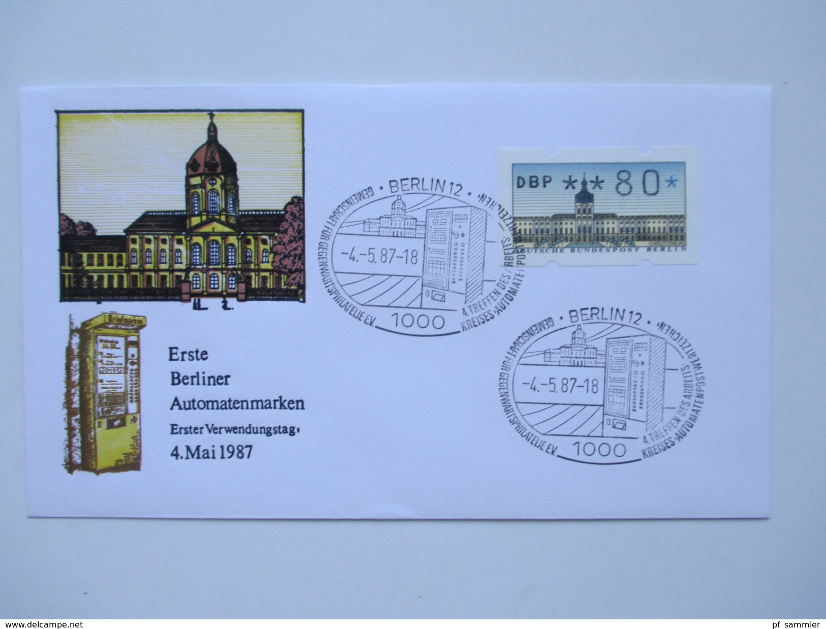 Berlin 1987 Automatenmarken / ATM 19 Belege / FDC verschiedene Stufen teils zusammen mit BRD ATM. Interessant??!!