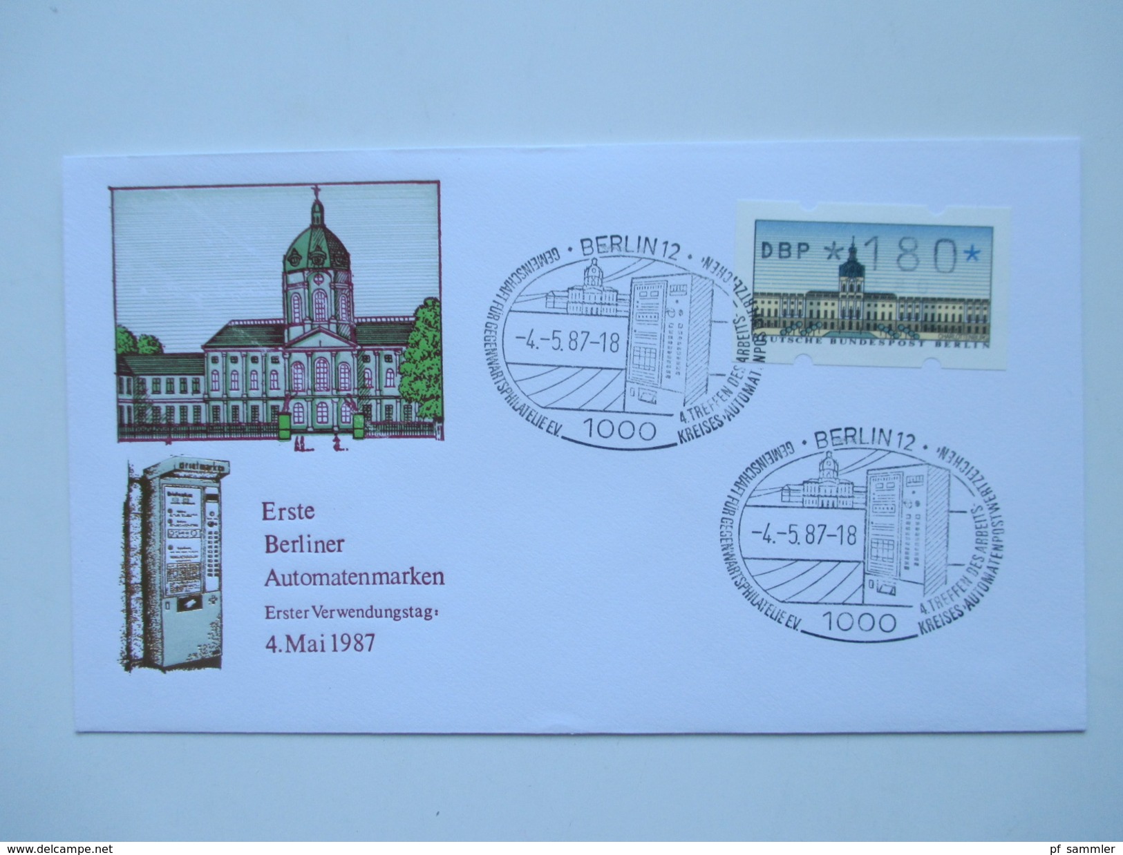 Berlin 1987 Automatenmarken / ATM 19 Belege / FDC verschiedene Stufen teils zusammen mit BRD ATM. Interessant??!!