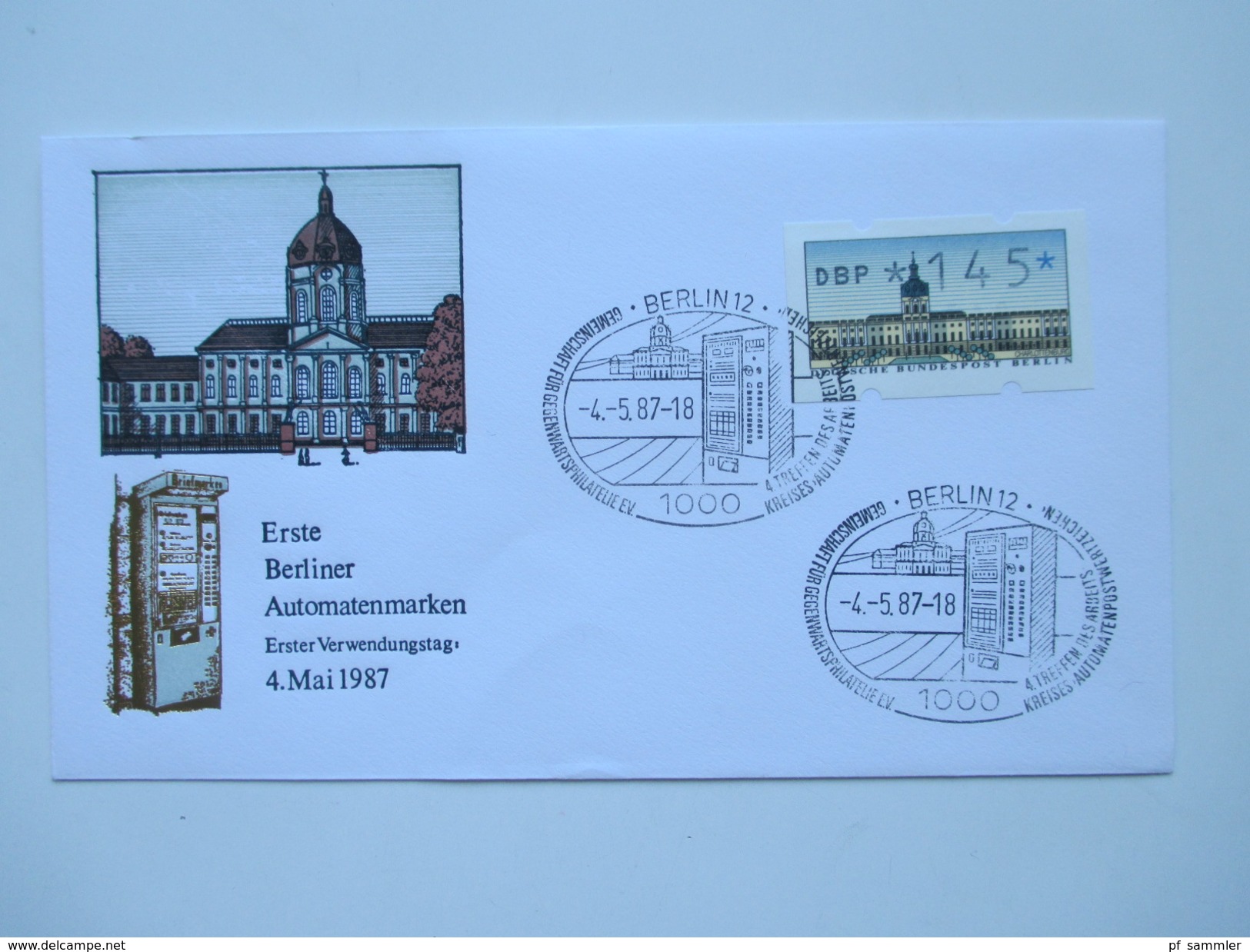 Berlin 1987 Automatenmarken / ATM 19 Belege / FDC verschiedene Stufen teils zusammen mit BRD ATM. Interessant??!!