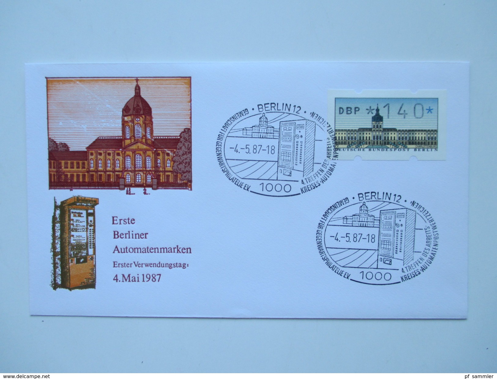 Berlin 1987 Automatenmarken / ATM 19 Belege / FDC verschiedene Stufen teils zusammen mit BRD ATM. Interessant??!!