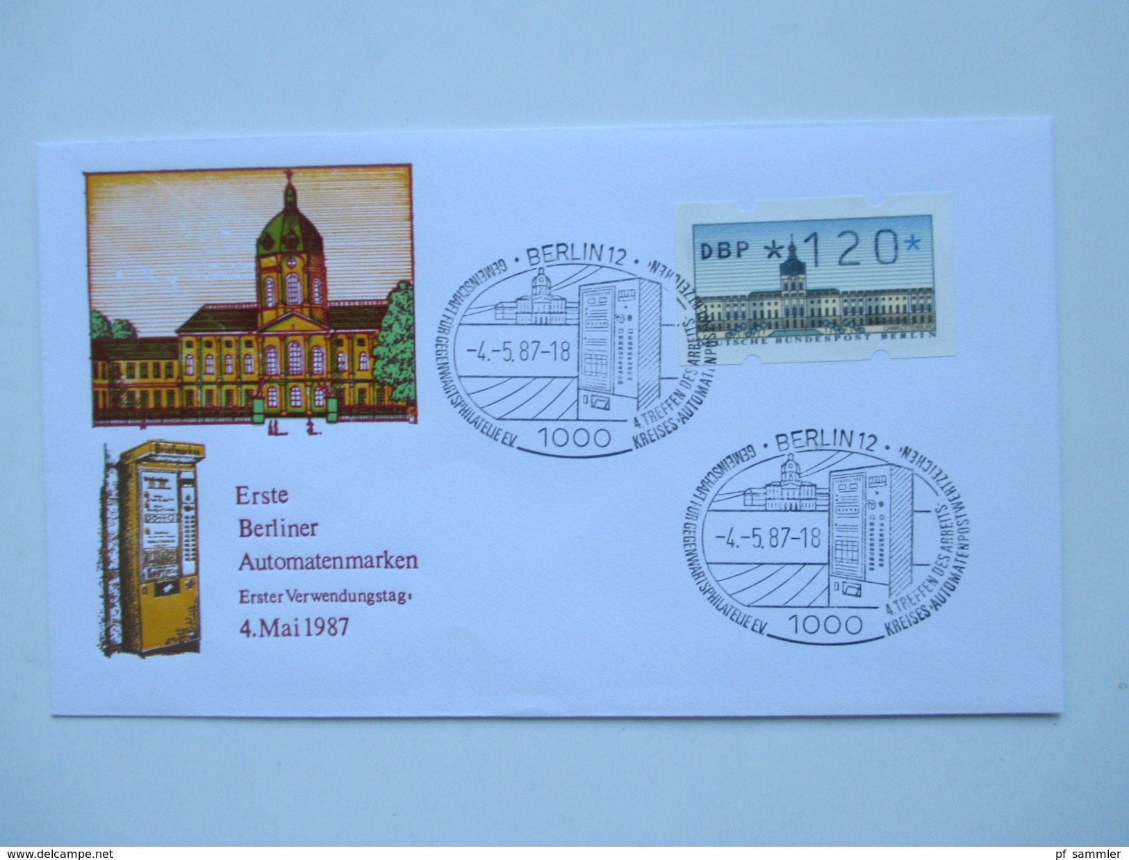 Berlin 1987 Automatenmarken / ATM 19 Belege / FDC verschiedene Stufen teils zusammen mit BRD ATM. Interessant??!!