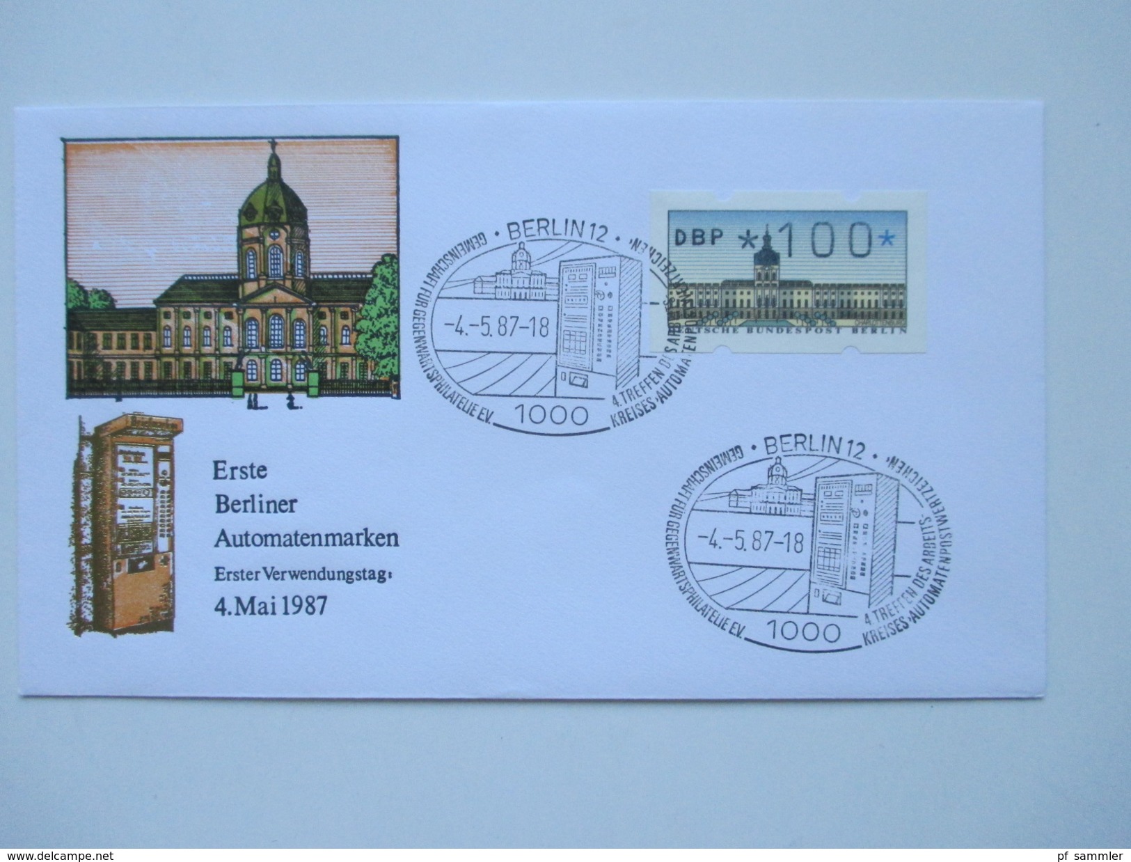 Berlin 1987 Automatenmarken / ATM 19 Belege / FDC verschiedene Stufen teils zusammen mit BRD ATM. Interessant??!!