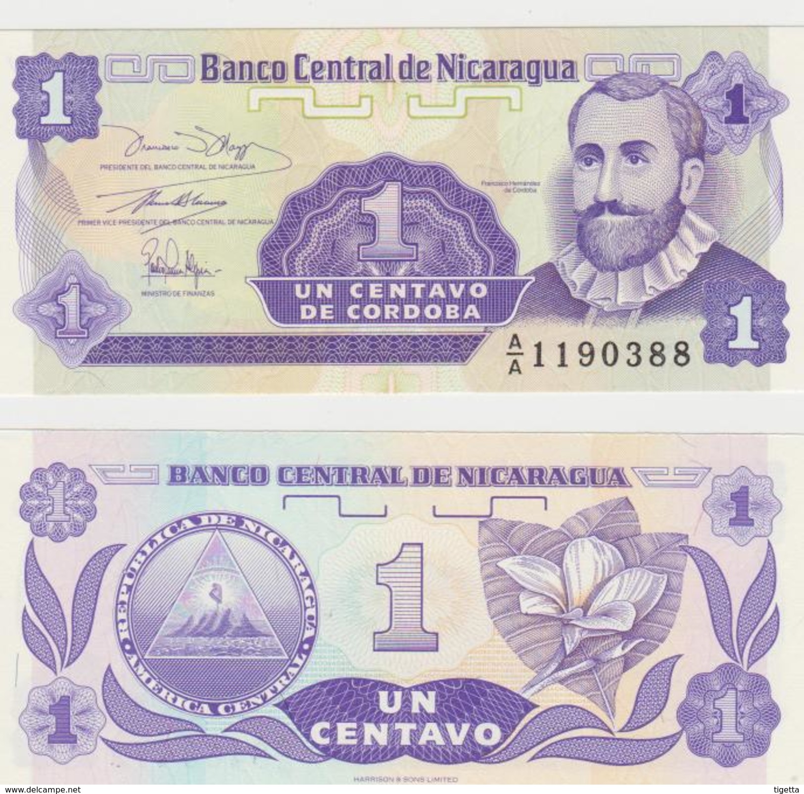 NICARAGUA  1CENTAVOS 1991 FDS - Nicaragua