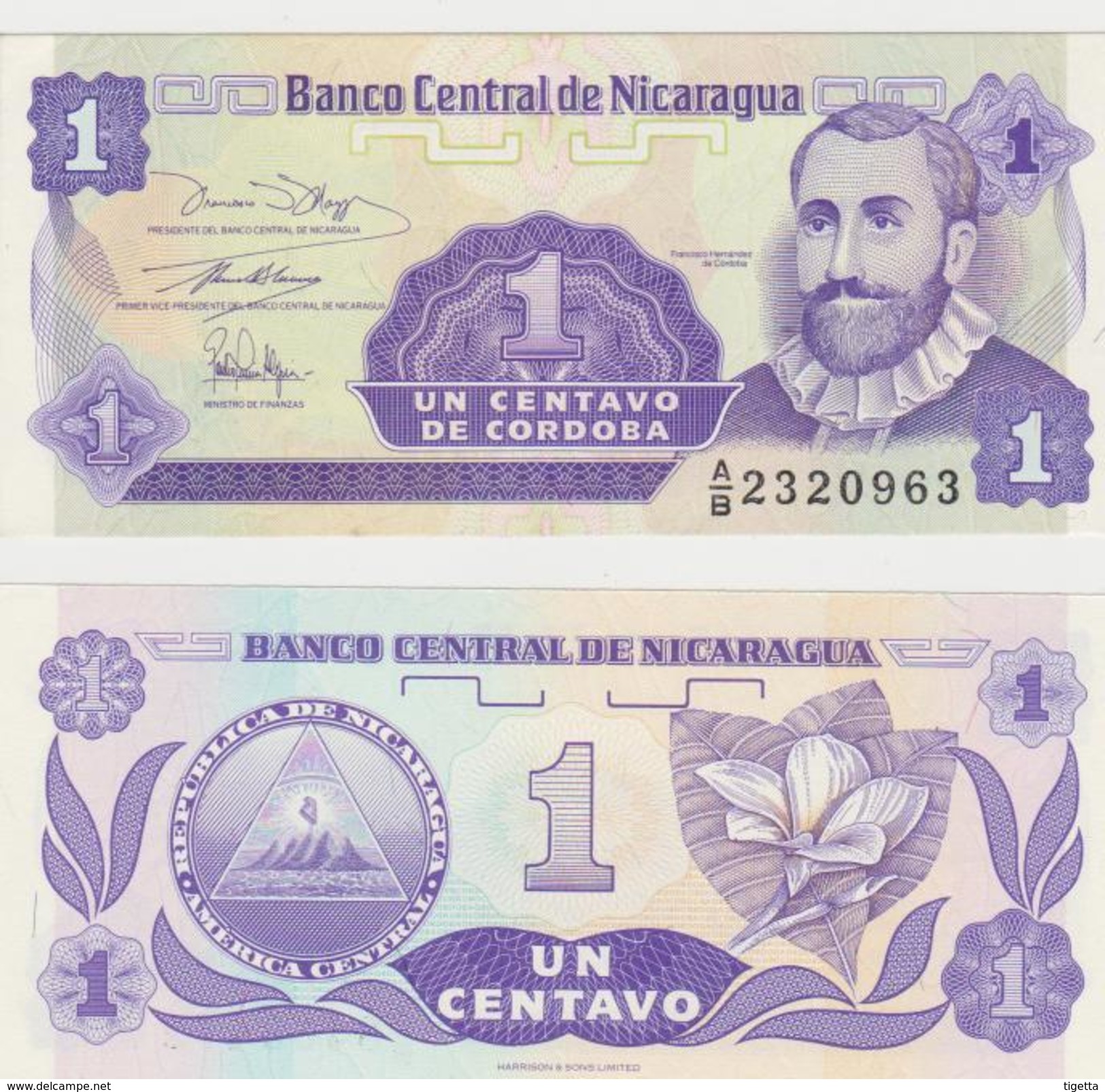 NICARAGUA  1 CENTAVOS 1991 FDS - Nicaragua