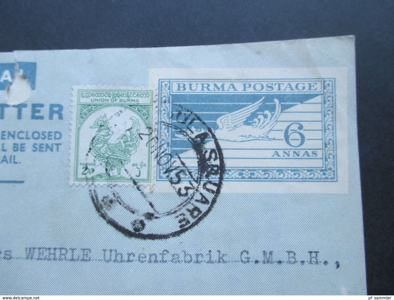 Posten Air Letter / Luftpost Ganzsachen 1950er Jahre Aerogramme. Burma / Ceylon / Australien / Pakistan / Jamaica 25 Stk - Sammlungen (ohne Album)