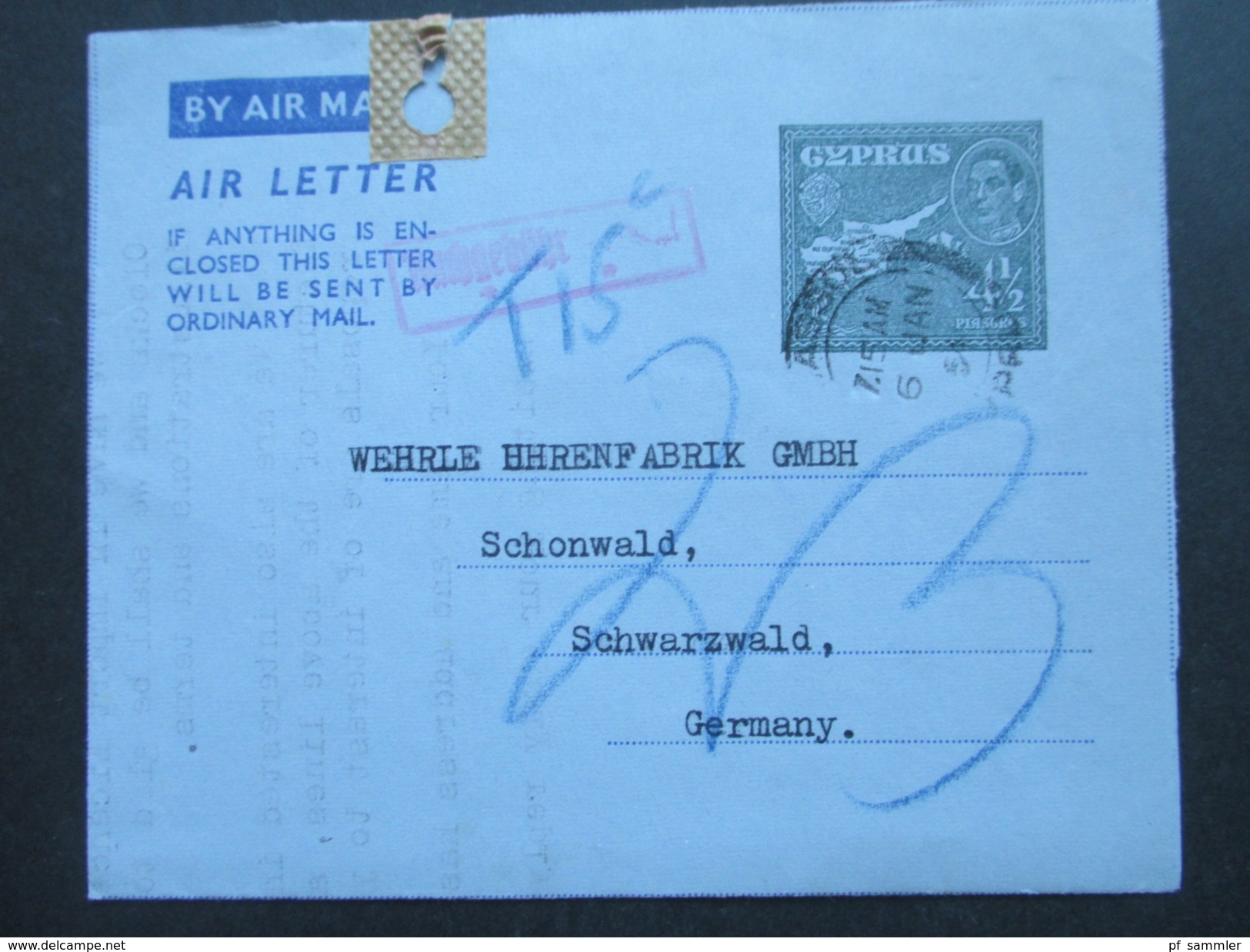 Posten Air Letter / Luftpost Ganzsachen 1950er Jahre Aerogramme. Burma / Ceylon / Australien / Pakistan / Jamaica 25 Stk