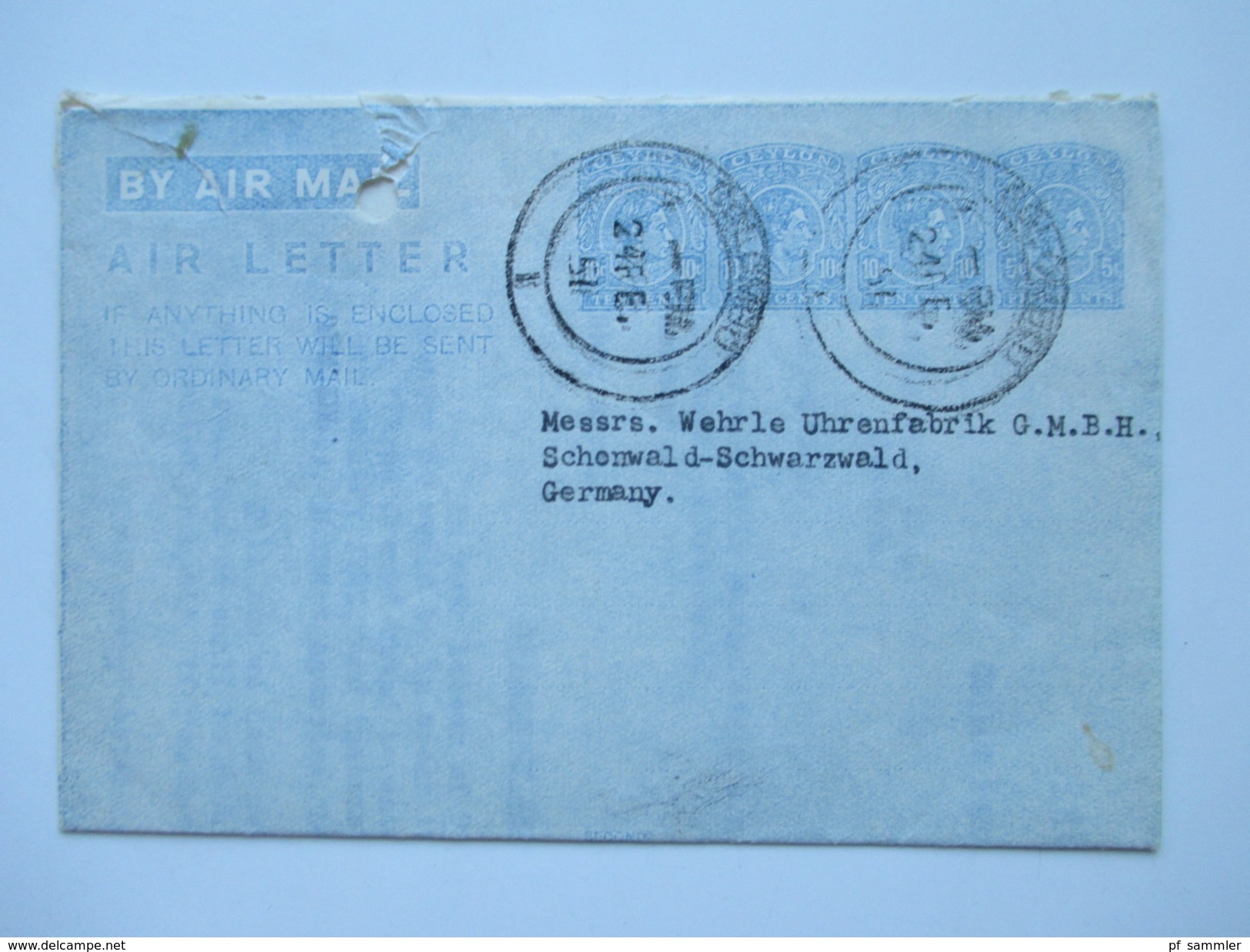 Posten Air Letter / Luftpost Ganzsachen 1950er Jahre Aerogramme. Burma / Ceylon / Australien / Pakistan / Jamaica 25 Stk