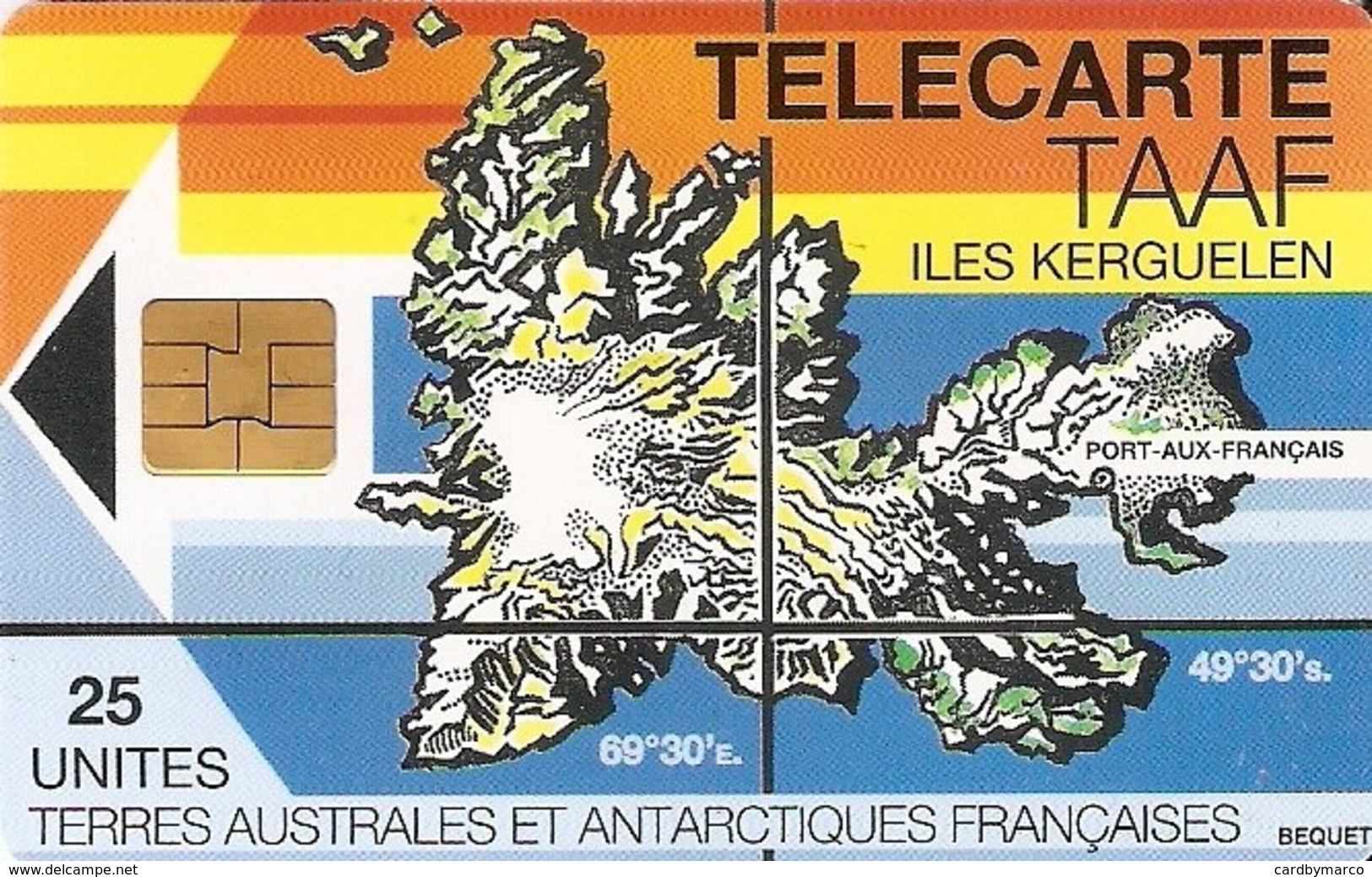 *TAAF - ILES KERGUELEN* - Scheda A Chip Usata - TAAF - French Southern And Antarctic Lands