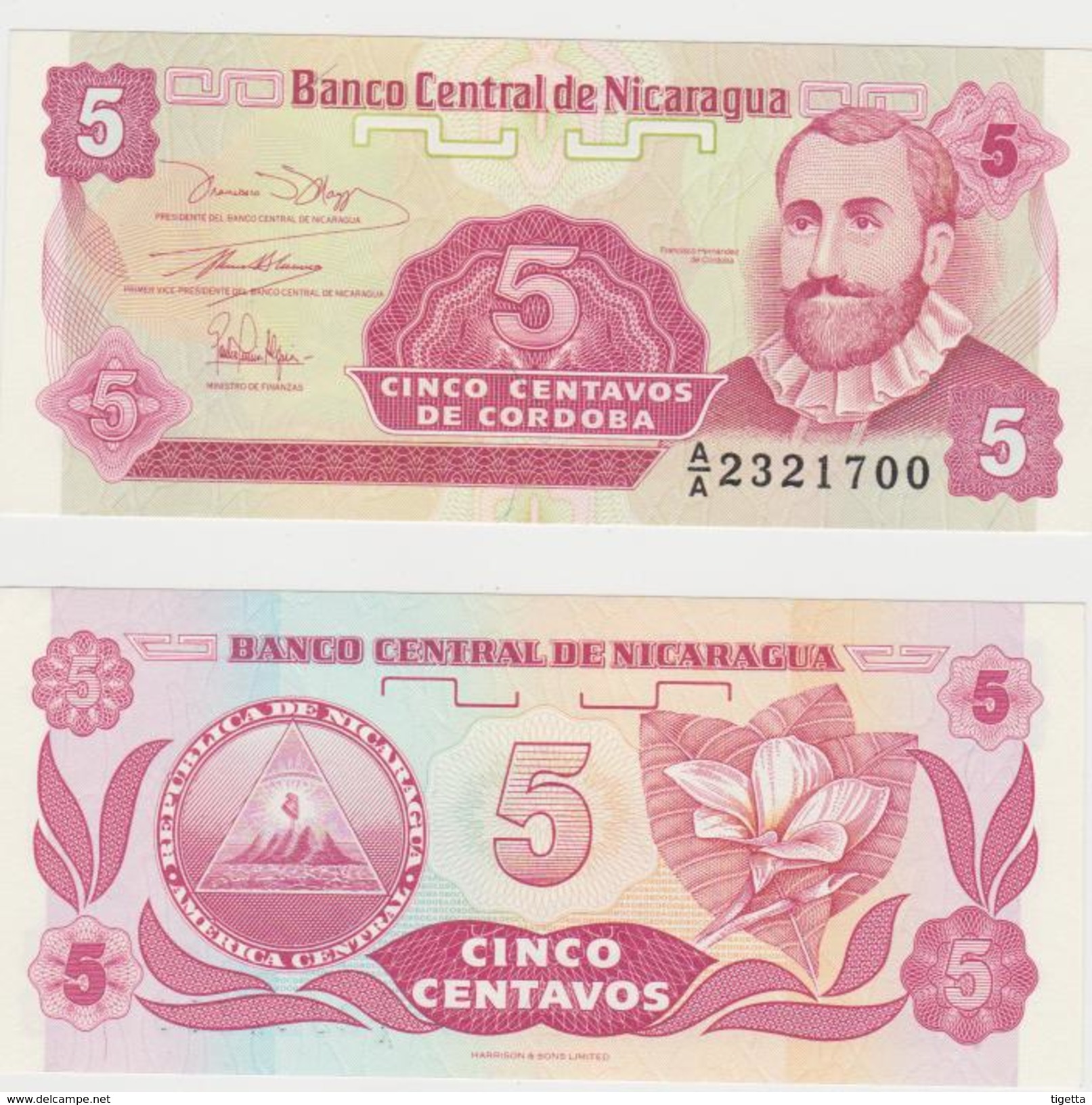 NICARAGUA  5 CENTAVOS 1991 FDS - Nicaragua