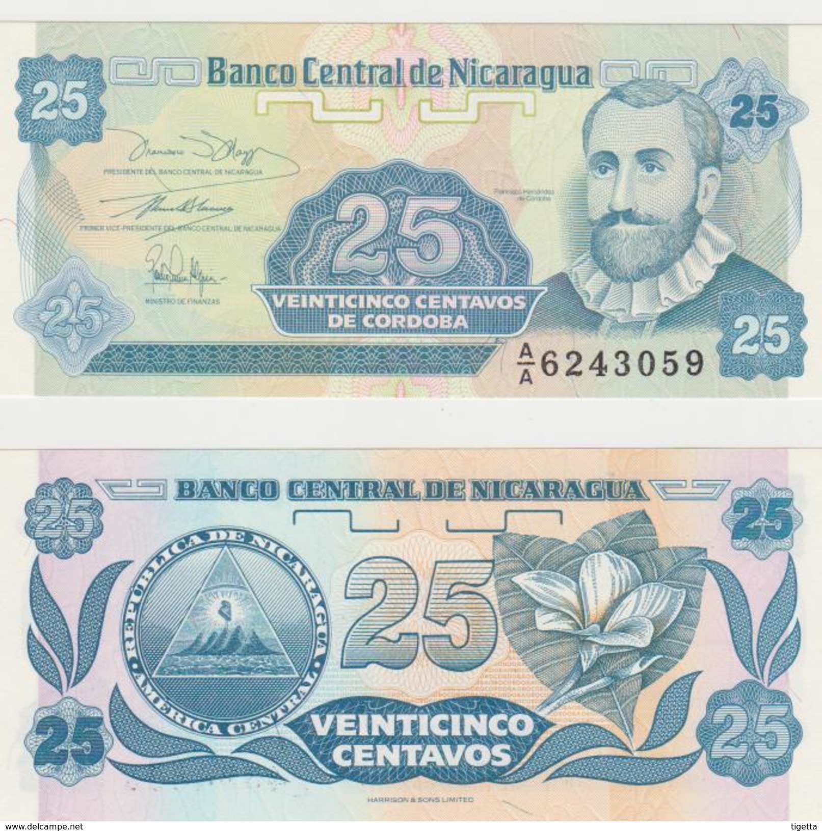 NICARAGUA  25 CENTAVOS 1991 FDS - Nicaragua
