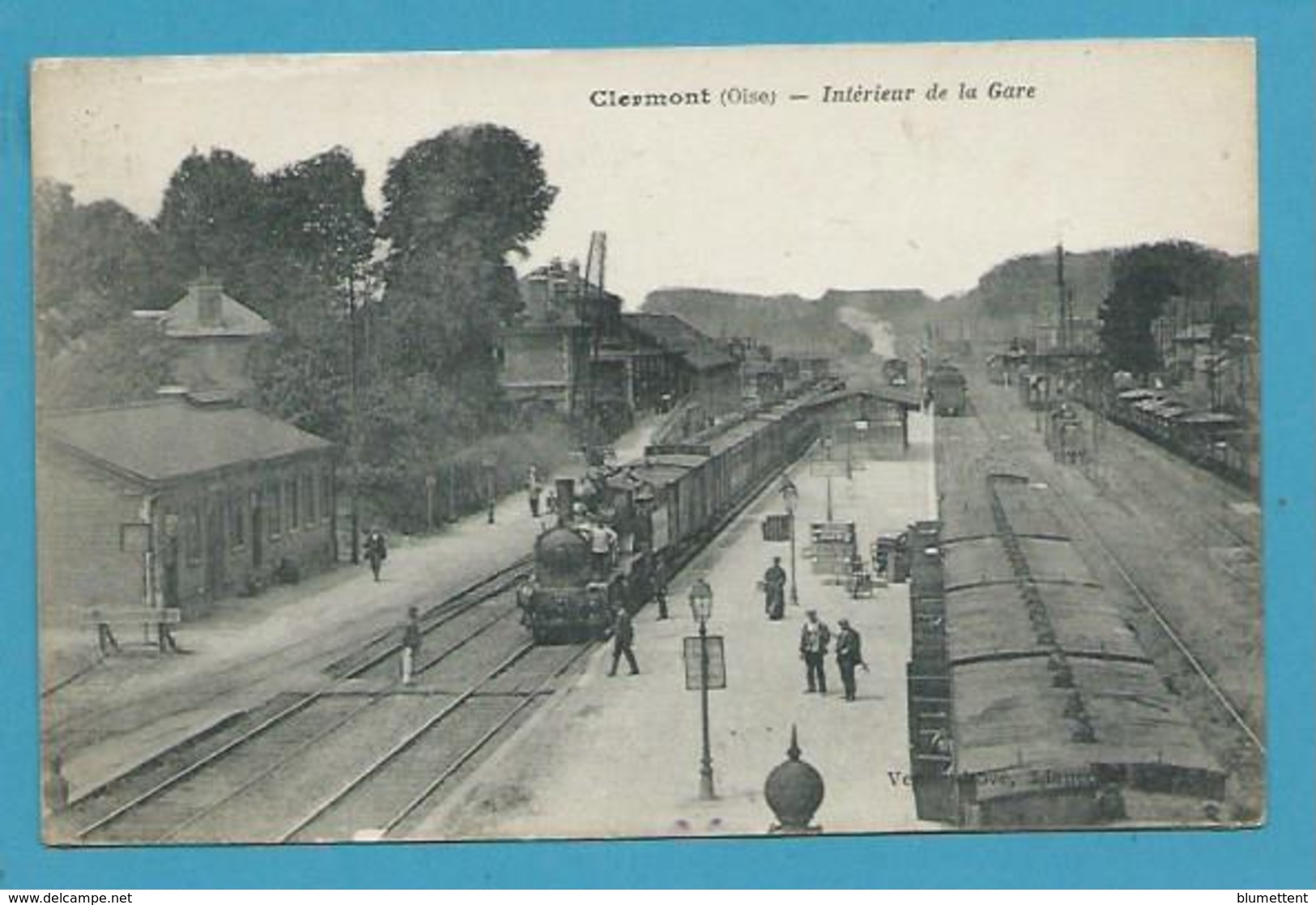 CPA - Chemin De Fer Trains En Gare De CLERMONT 60 - Clermont