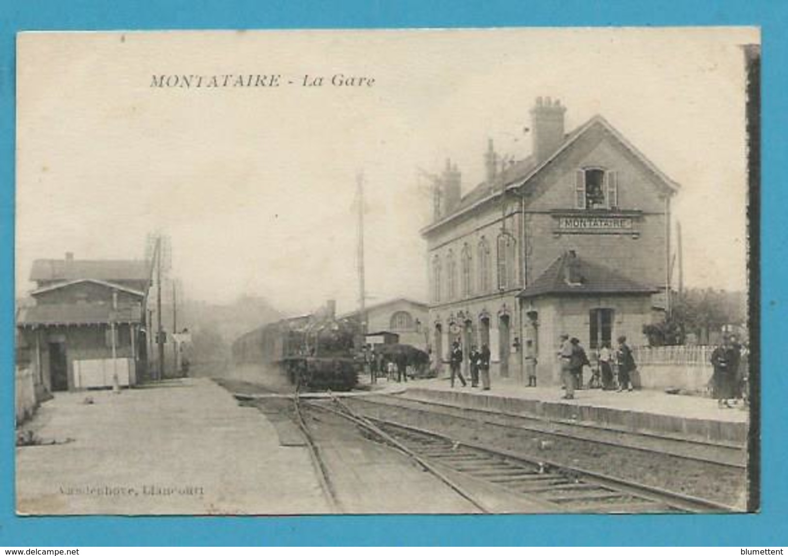 CPA - Chemin De Fer Arrivée D'un Train En Gare De MONTATAIRE 60 - Montataire