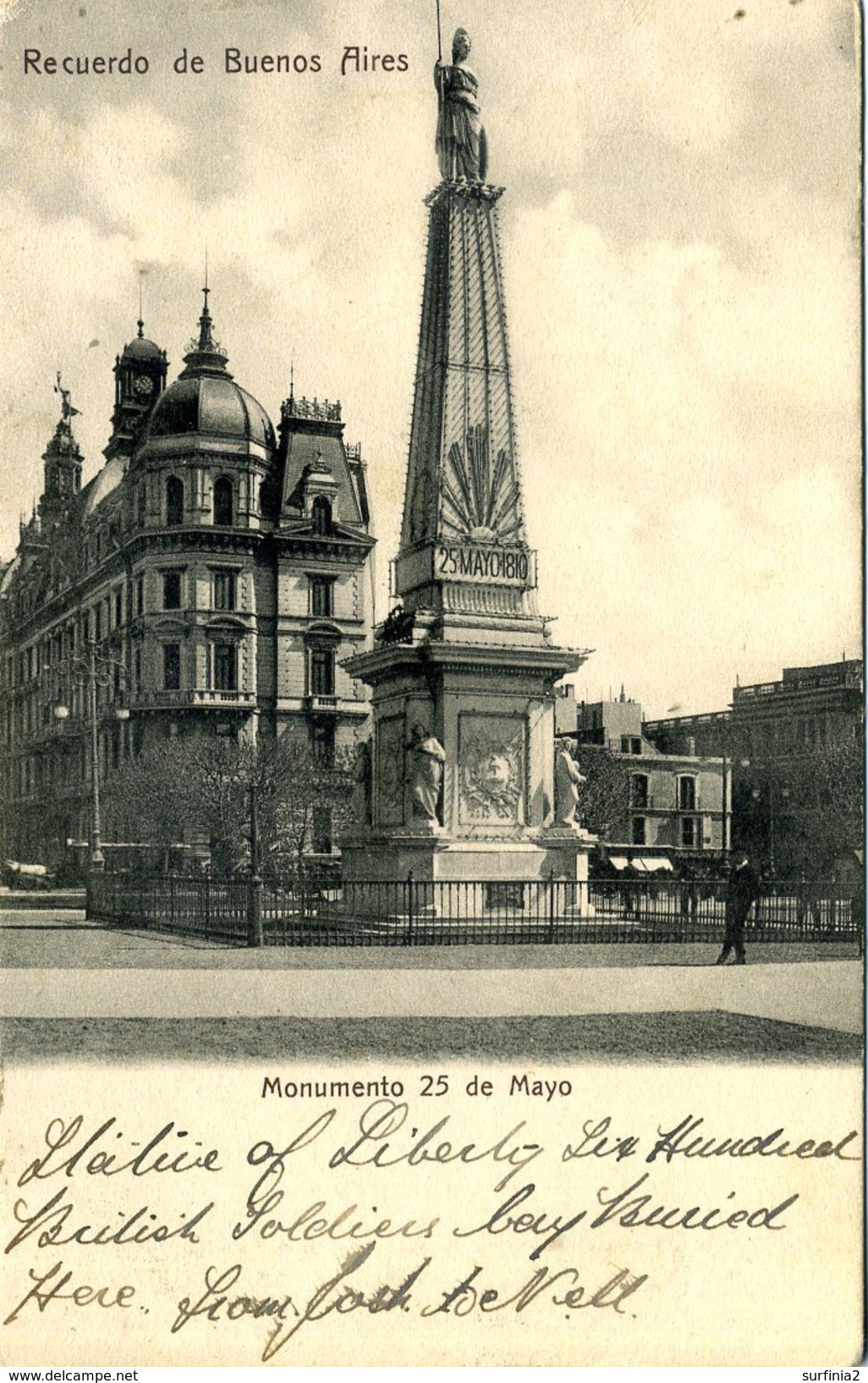 ARGENTINA - BUENOS AIRES - MONUMENTO 25 De MAYO 1909  Arg183 - Argentina