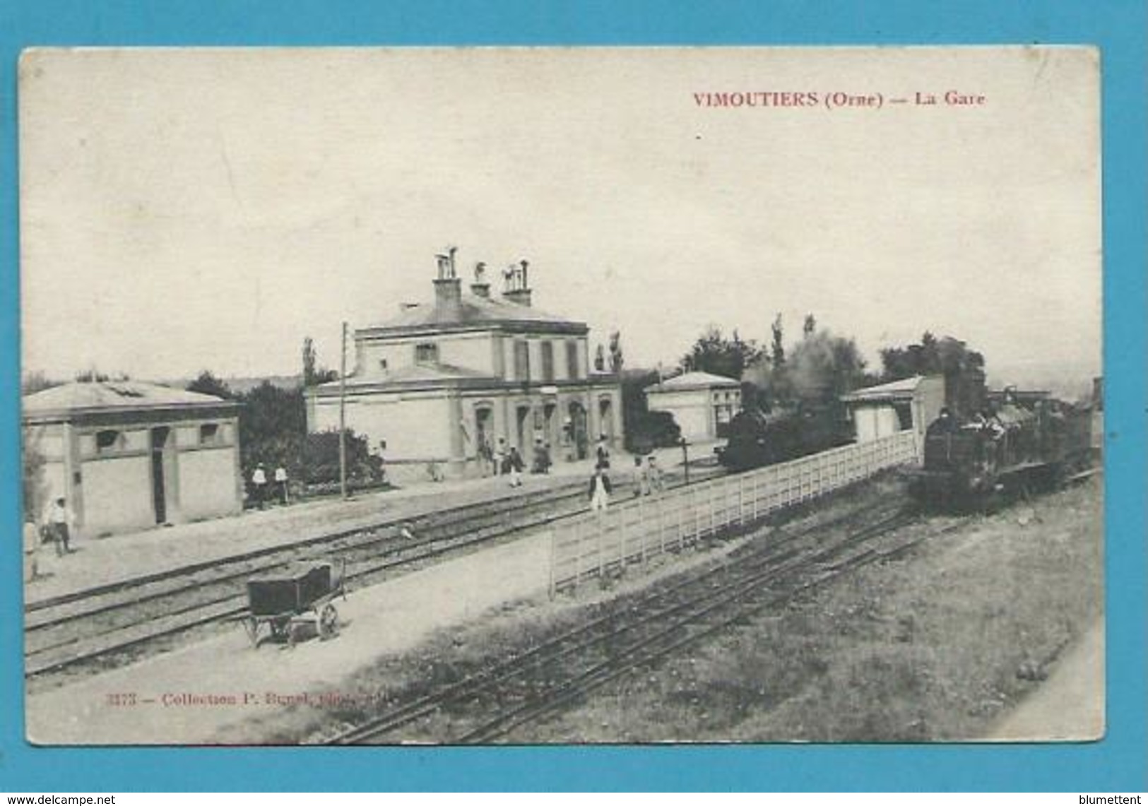 CPA - Chemin De Fer Arrivée D'un Train En Gare De VIMOUTIERS 61 - Vimoutiers