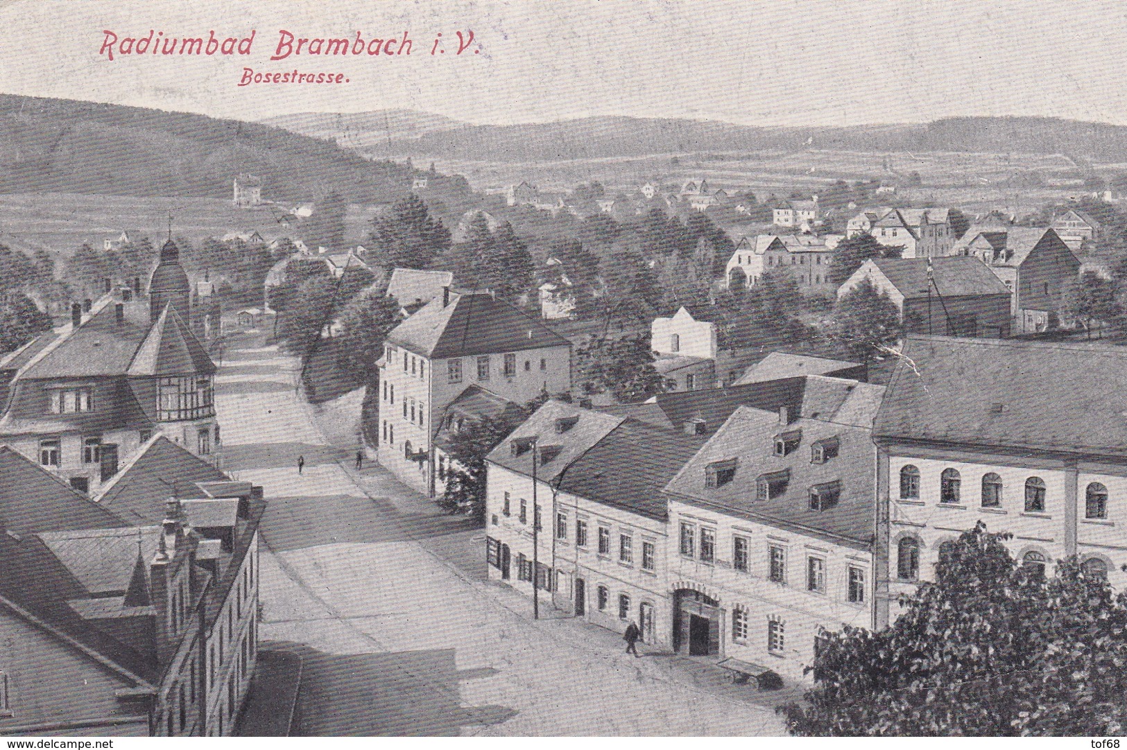 Radiumbad Brambach Bosestrasse Feldpostkarte 1918 - Bad Brambach