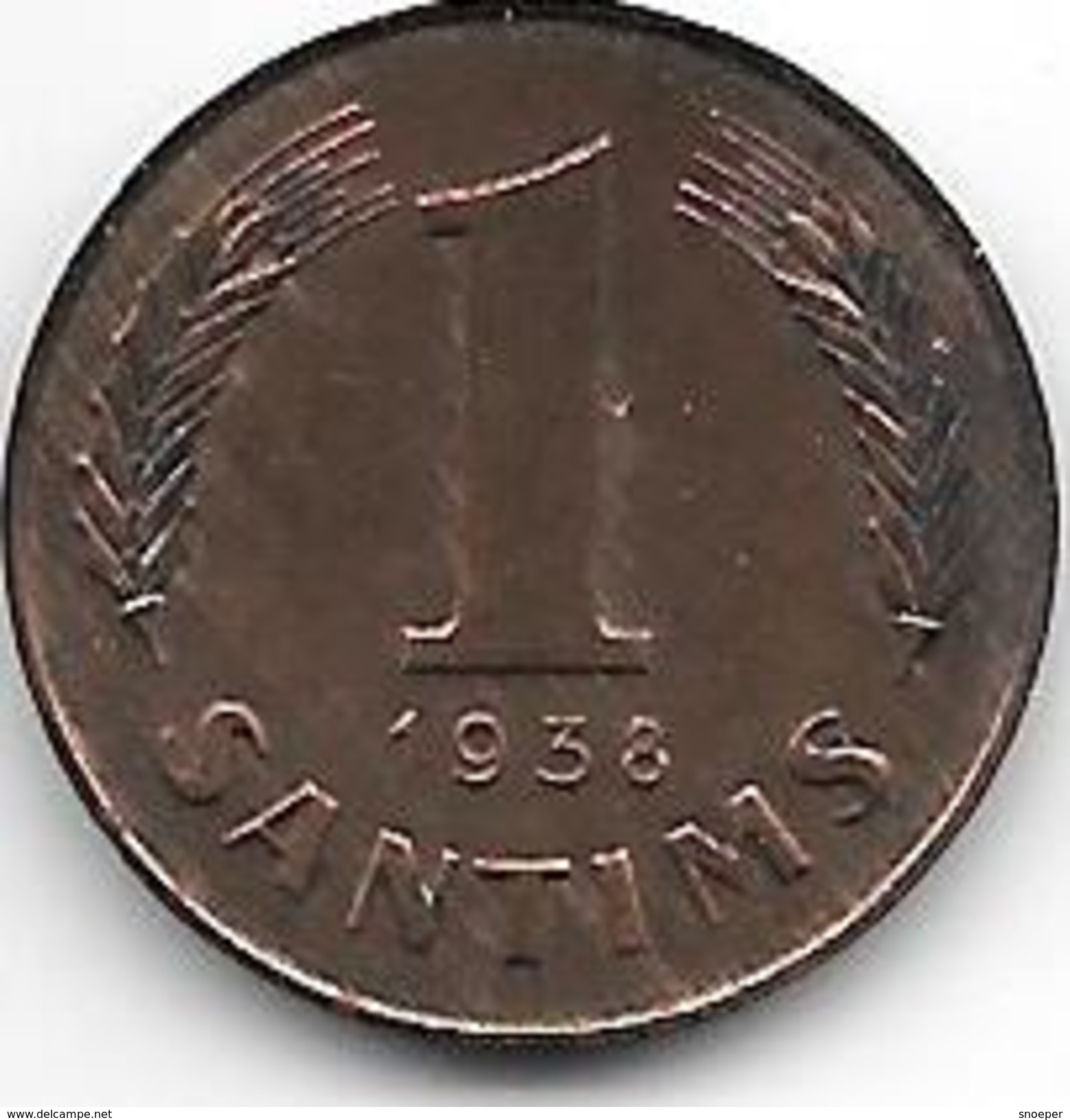 *latvia 1 Santimi 1938  Km 10  Unc !!!! - Lettonie