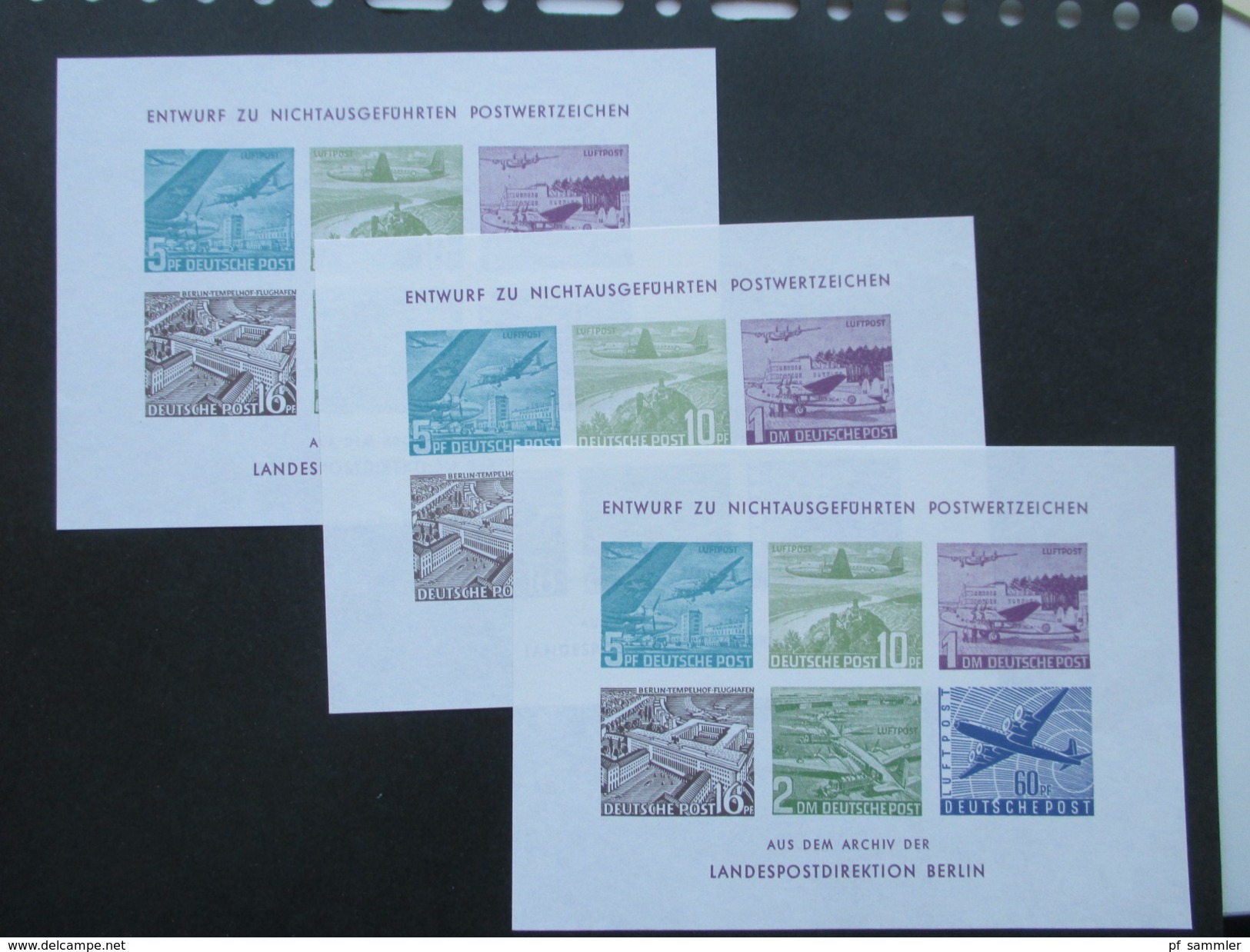 Berlin Sonderdrucke / Entwürfe Luftpostmarkenserie / Berlin 1972 / Bephila 1975 Insgesamt 30 Stück! Hoher Wert!! - Lettres & Documents