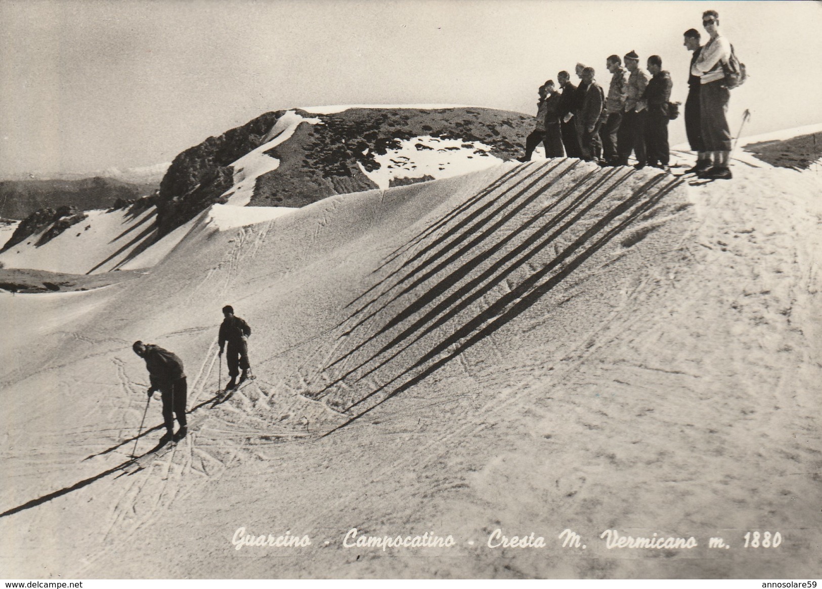 CARTOLINA: (FR) GUARCINO - CAMPOCATINO - CRESTA M. VERMICANO M. 1880 (MOVIMENTATA) - VIAGGIATA - F/G - B/N - LEGGI - Altri & Non Classificati