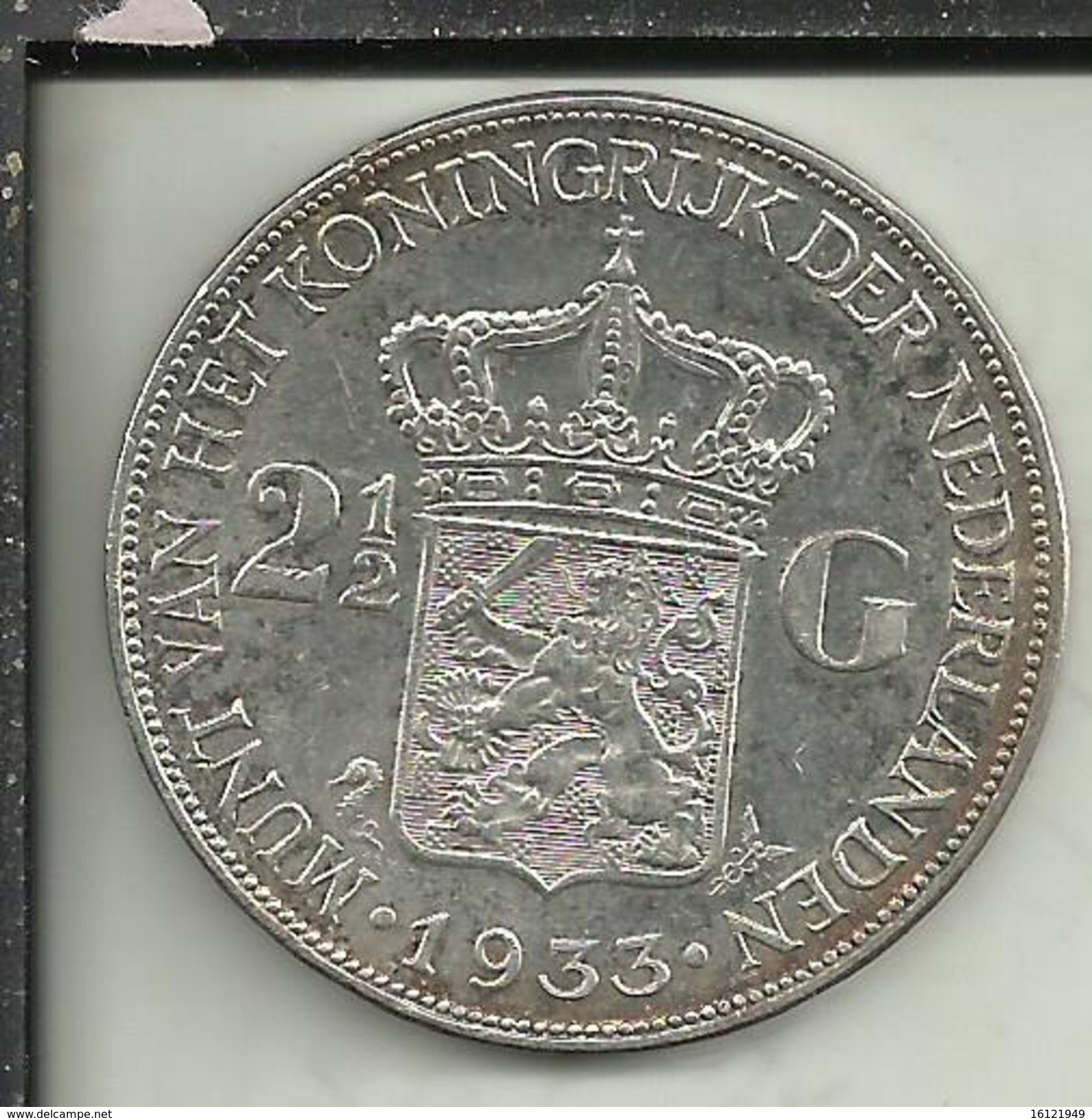PAESI BASSI 2 1/2 - G -  1933 - Monedas Comerciales