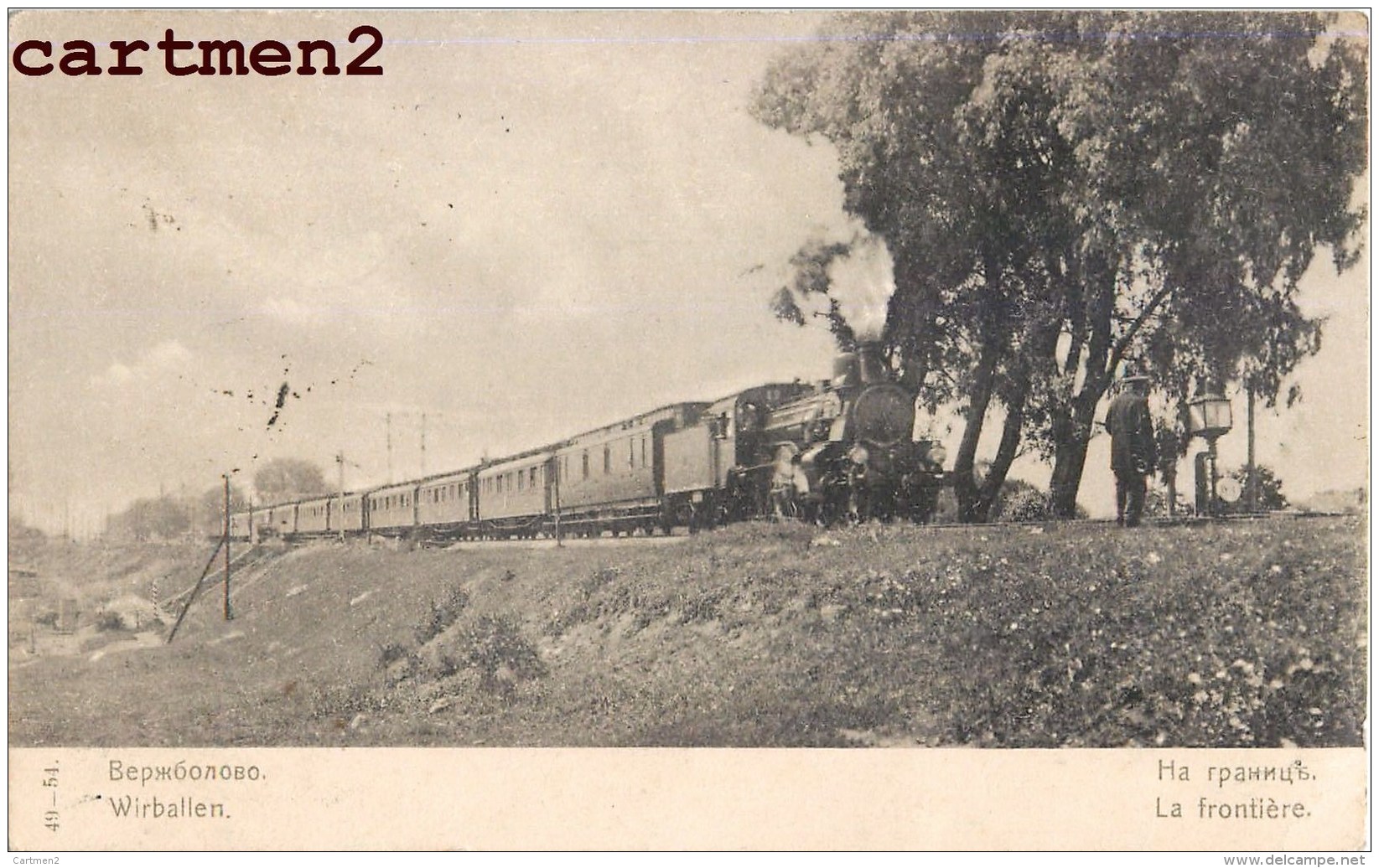 VIRBALIS WIRBALLEN LA FRONTIERE BAHNHOF TRAIN LOCOMOTIVE ZUG LITUANIE RUSSIE RUSSIA RED-CROSS LITHUANIA - Litouwen