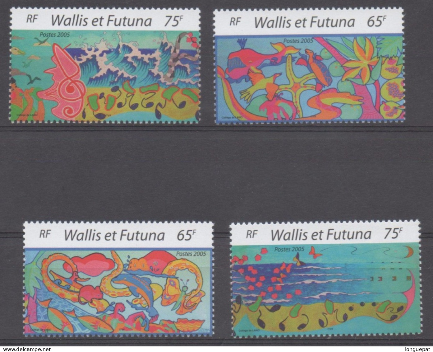 WALLIS-et-FUTUNA - Contes Et Légendes - Dessin :la Naissance Des Chats, Les Deux Frères, L'ogre De Fale, Le Lapin Et Le - Unused Stamps