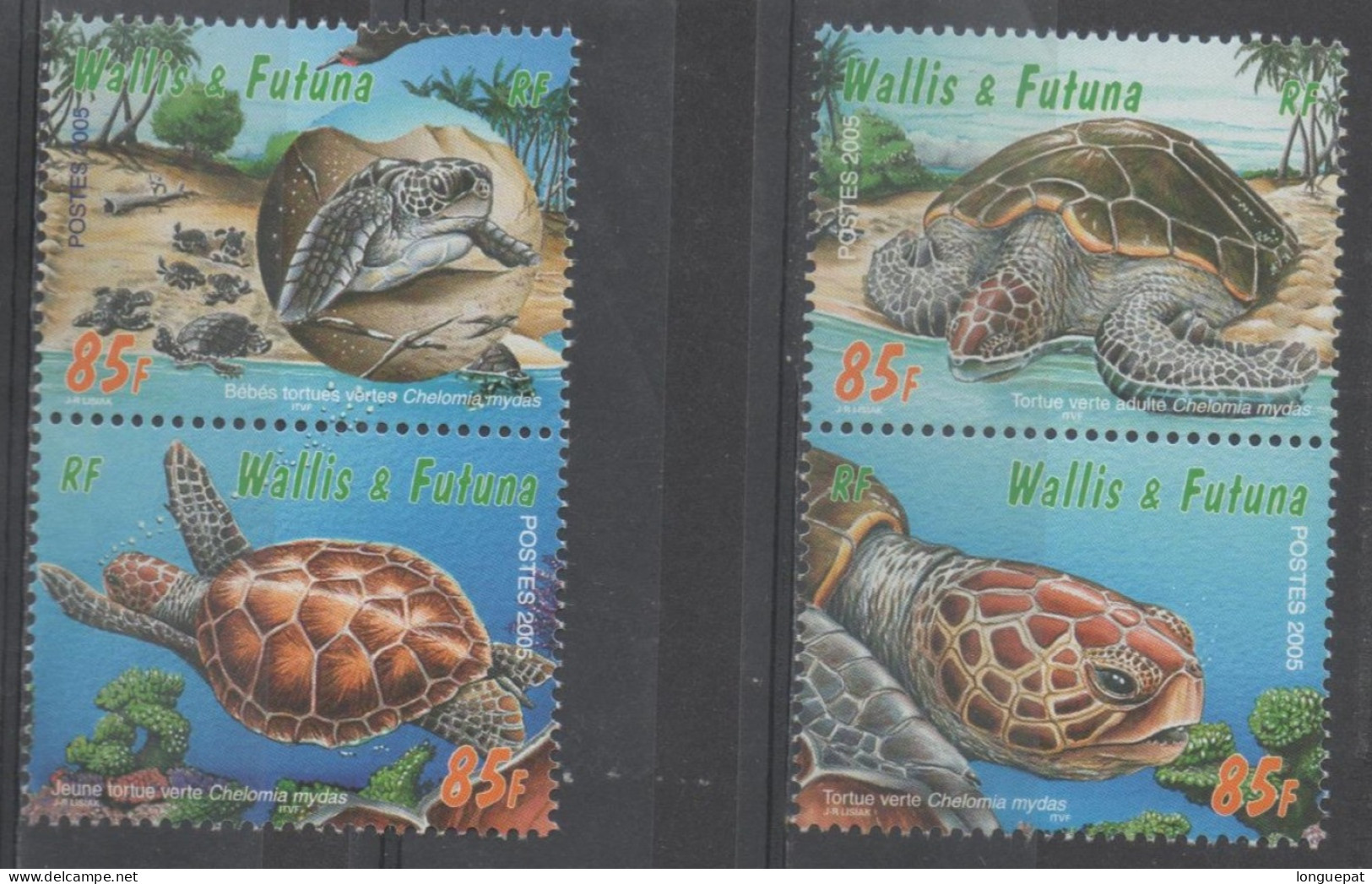 WALLIS-et-FUTUNA - Faune Marine - Reptiles - Les Tortues Vertes (Chelomia Mydas) à Wallis Et Futuna - Unused Stamps