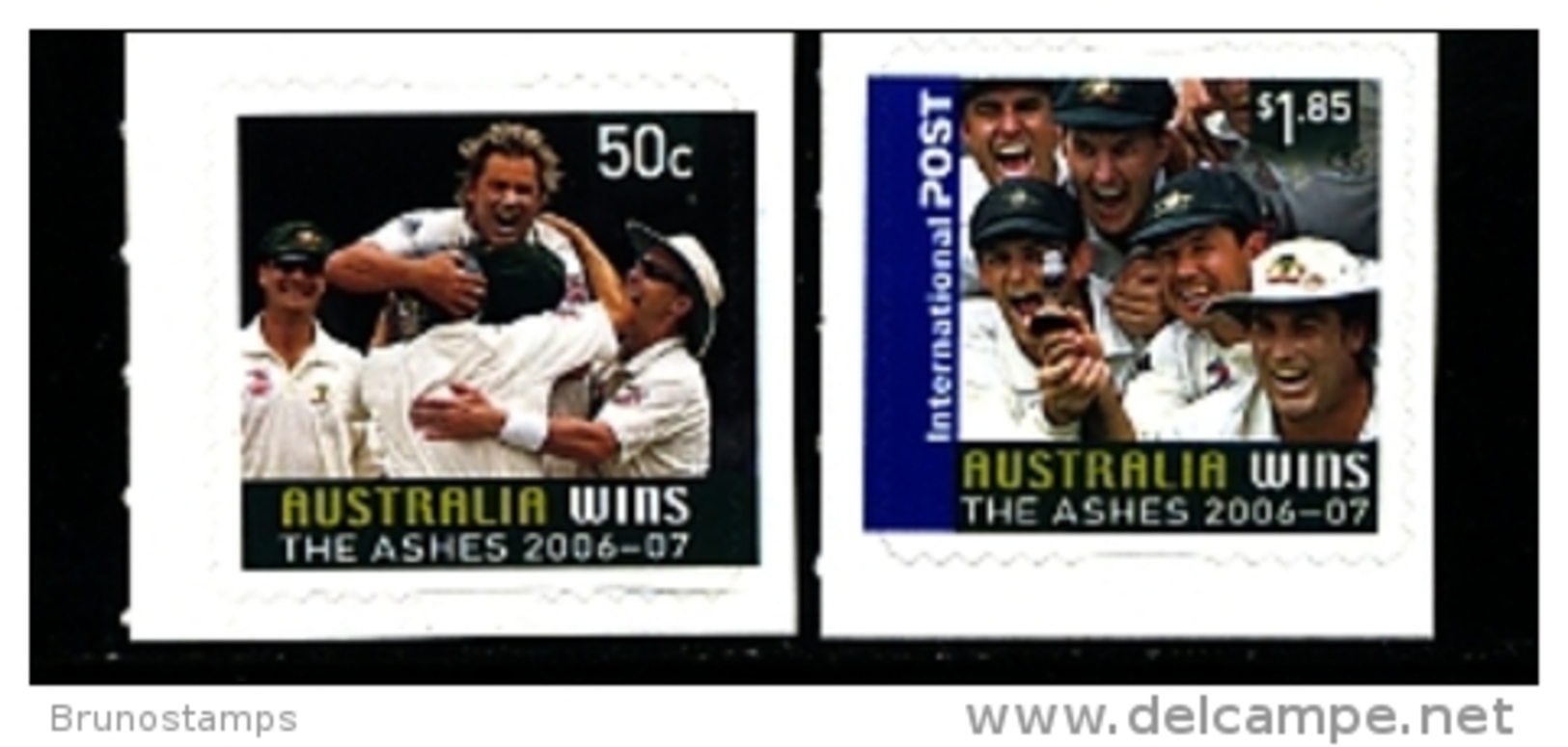 AUSTRALIA - 2007  AUSTRALIA WINS THE ASHES  SELF  ADHESIVE  SET MINT NH - Nuovi