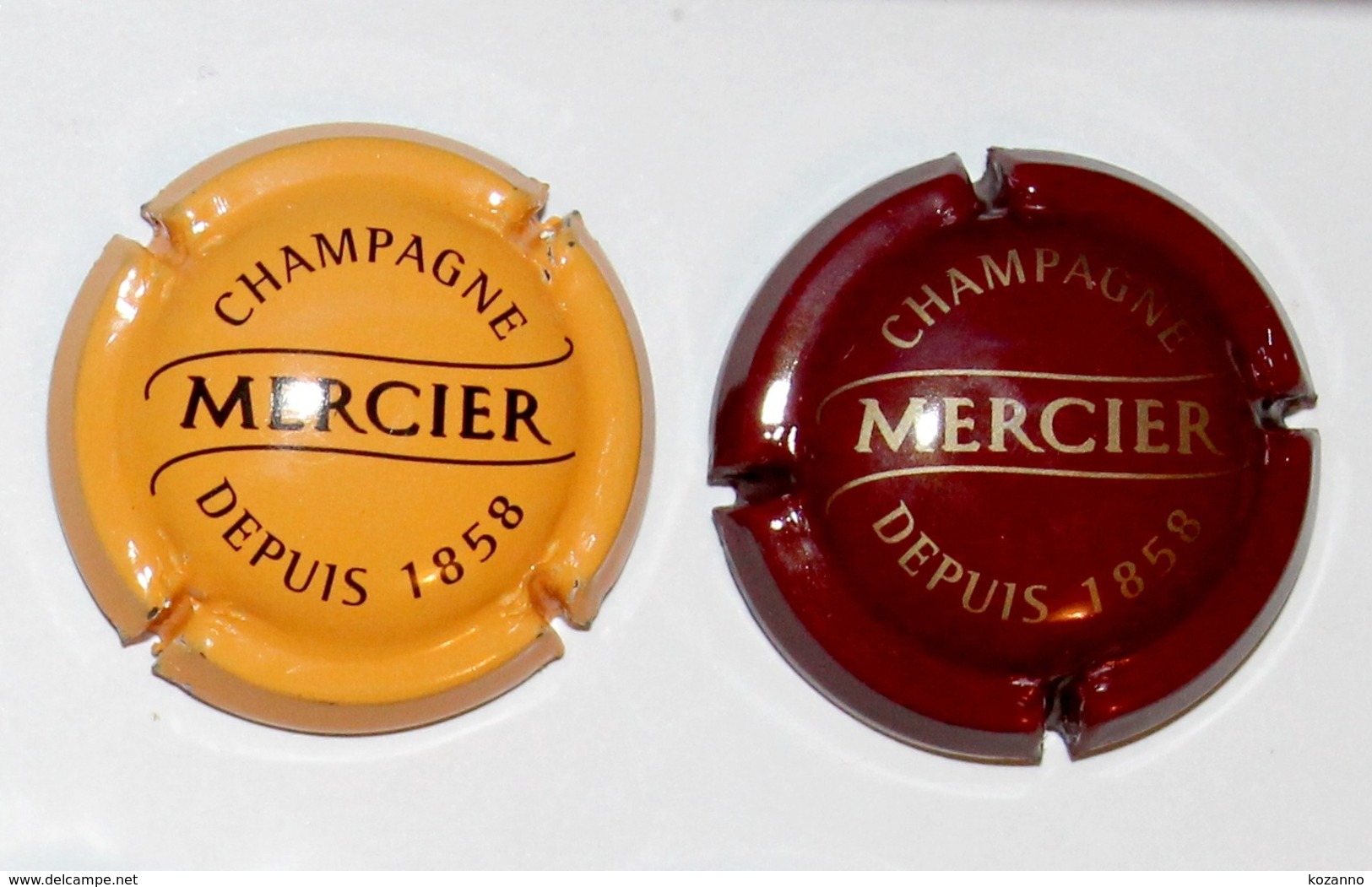 LOT SERIE DE 2  PLAQUES DE MUSELET / CAPSULES A CHAMPAGNE - MERCIER    (2) - Mercier